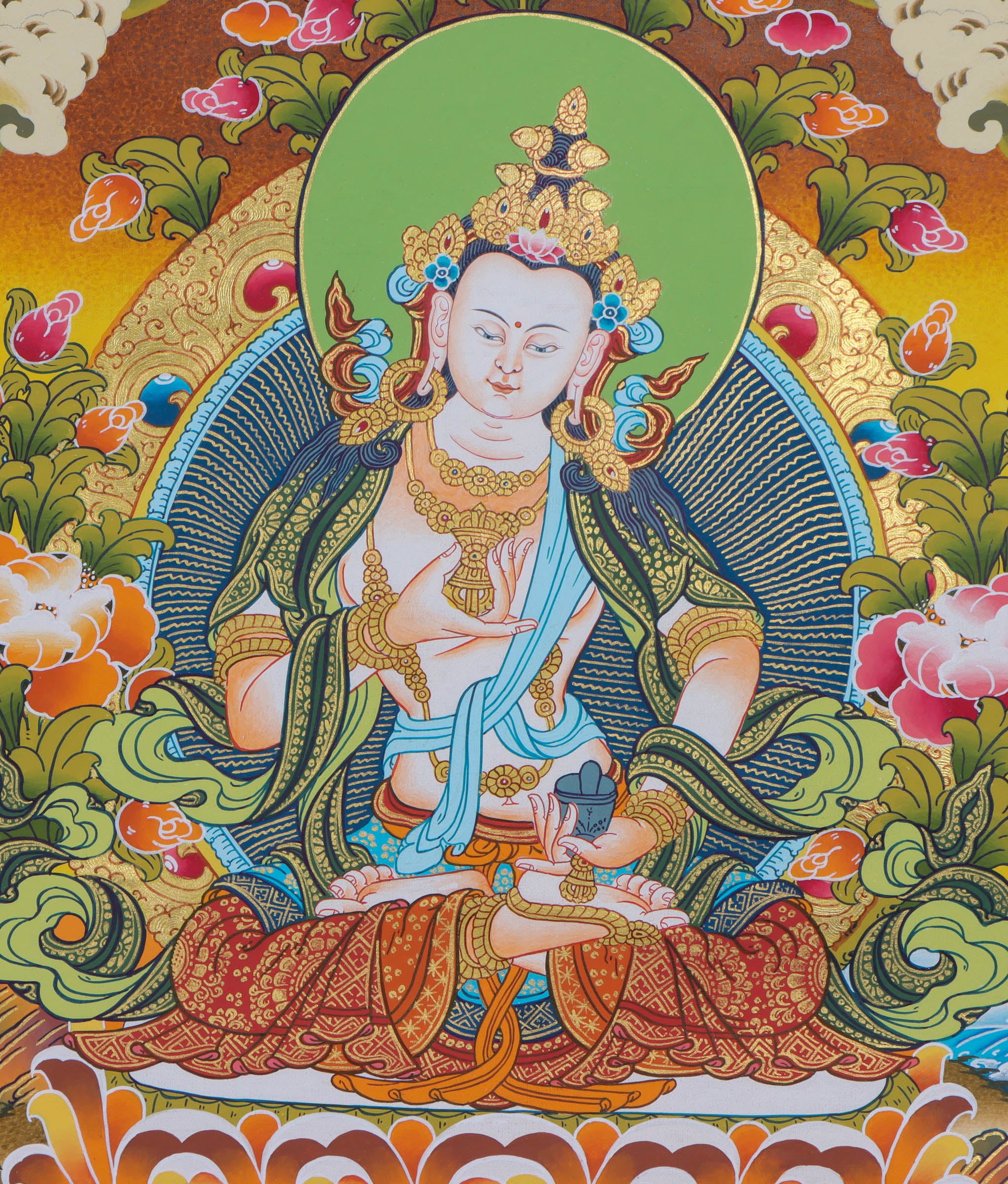 Vajrasattva Thangka Painting - Himalayas Shop