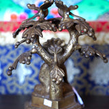 Buddha statue on Bodgaya tree during his enlightenment handmade in Nepal for home decoration