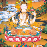 Chenrezig Thangka with 4 Arm - Himalayas Shop