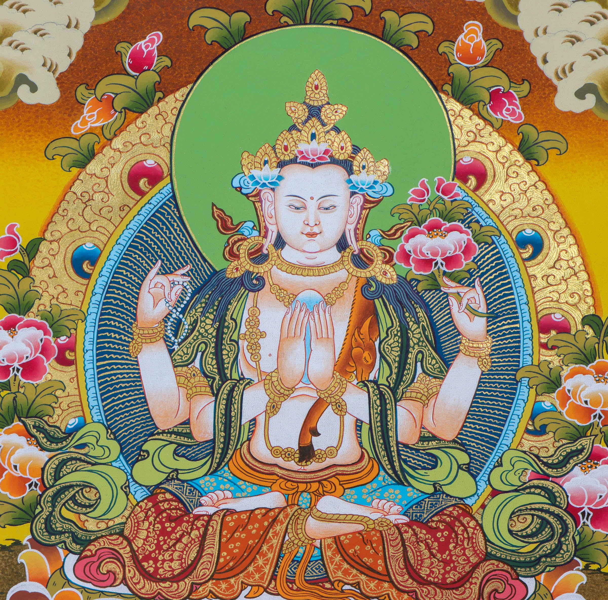 Chengresi Thangka Painting - Himalayas Shop