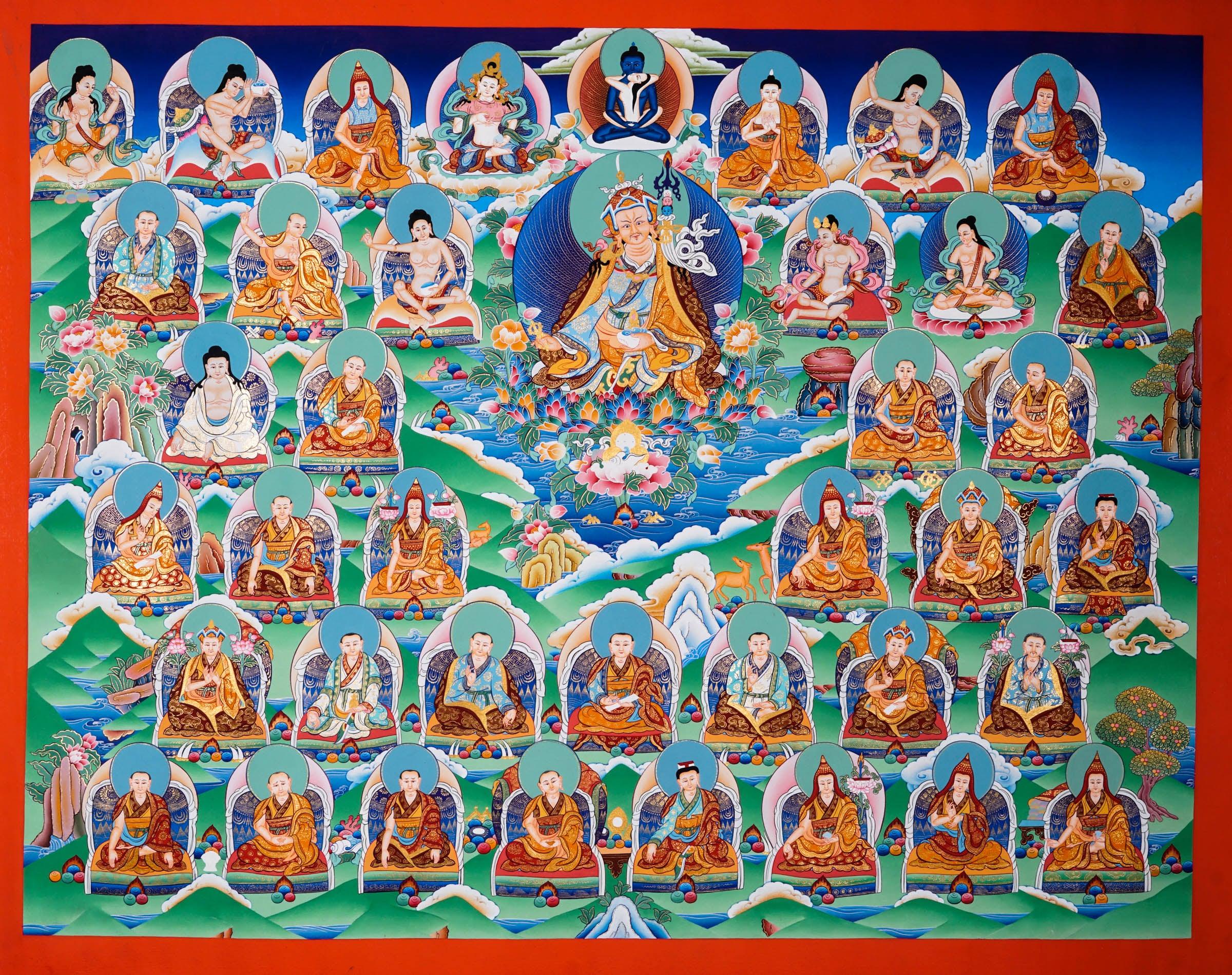 Guru Thangka Art - Best handpainted thangka painting - HimalayasShop