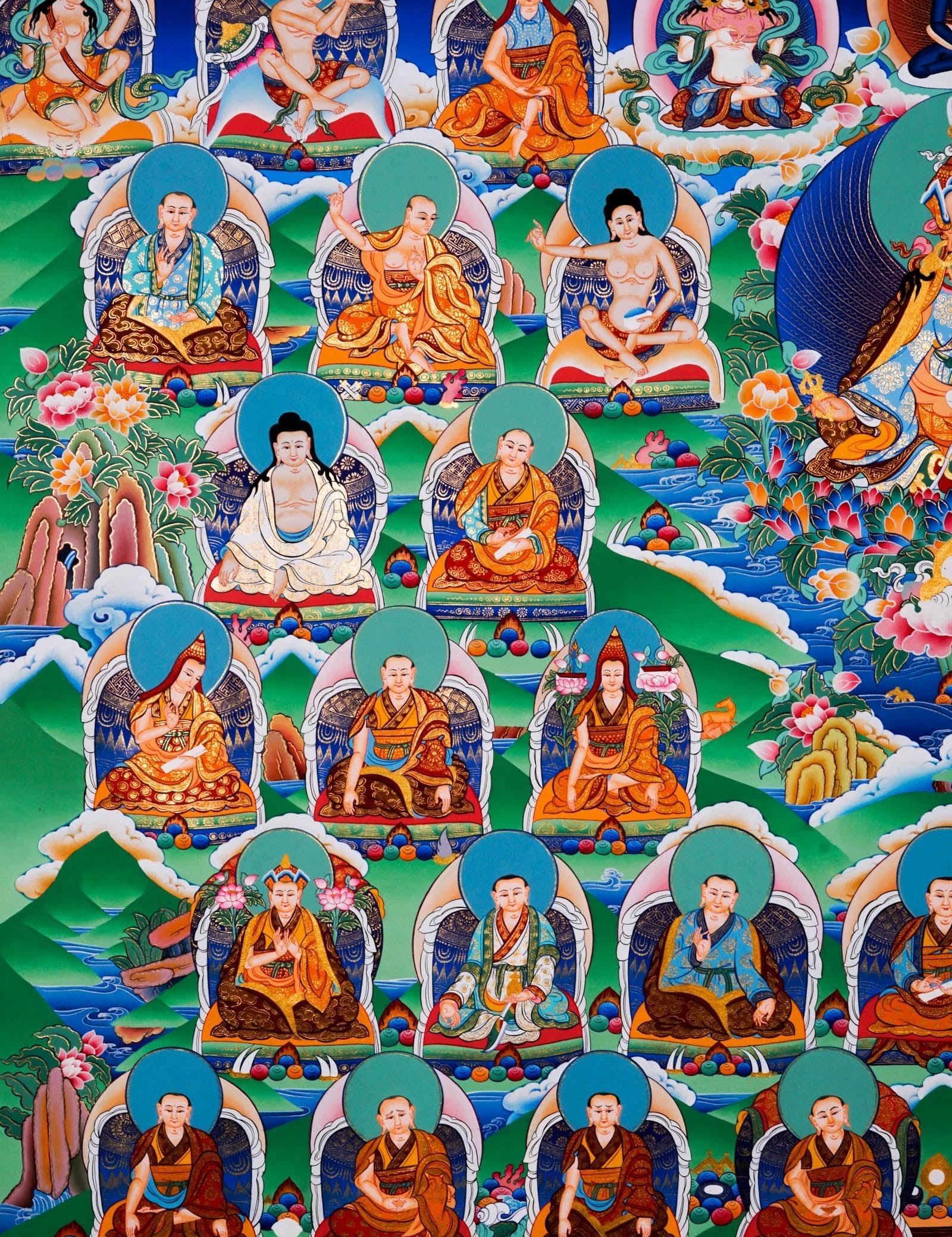 Guru Thangka Art - Best handpainted thangka painting - HimalayasShop