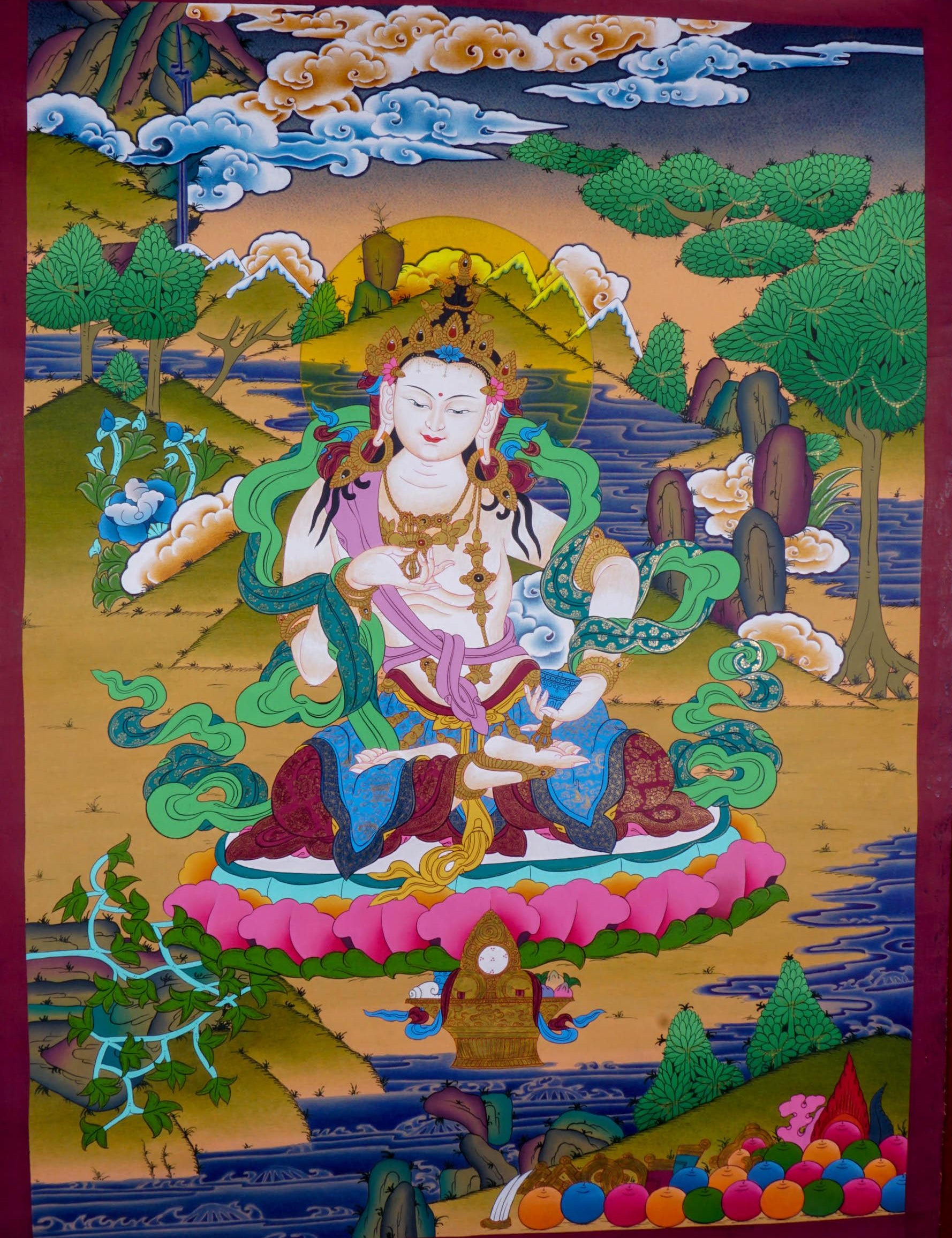 Vajrasattva Scroll thangka painting