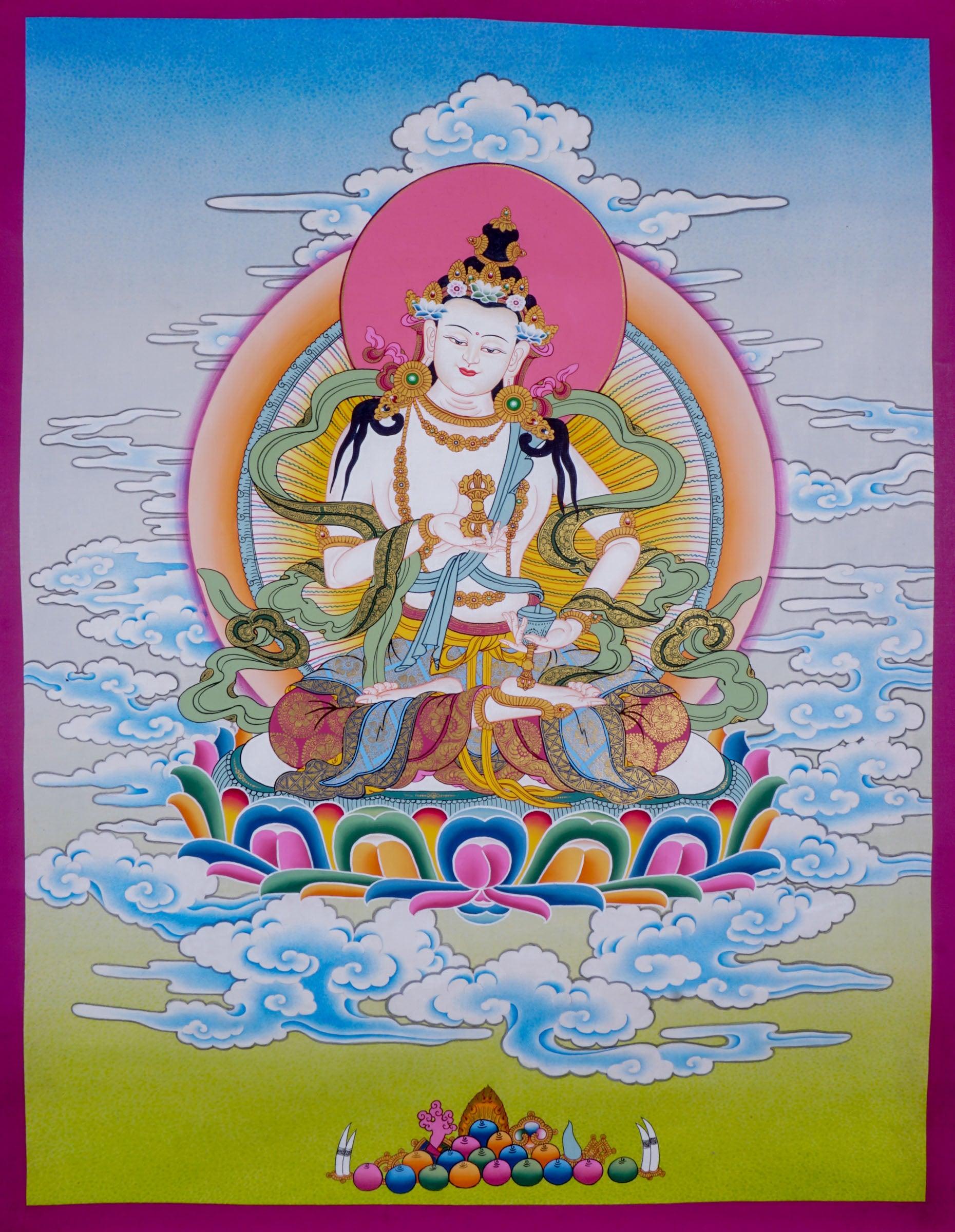 Vajrasattva thangka painting on canvas