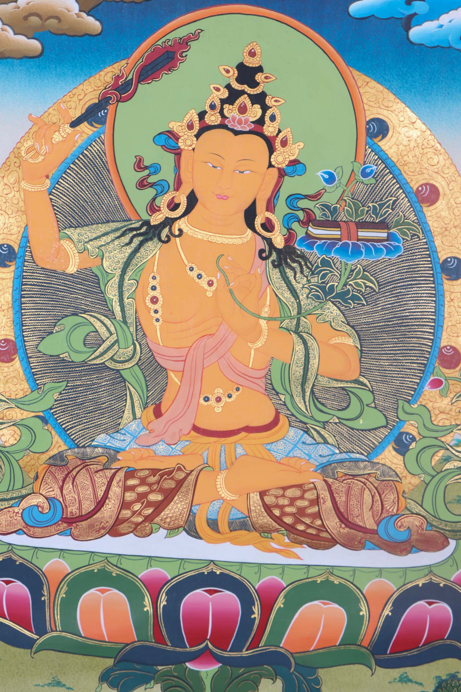 Authentic Manjushri Thangka Painting