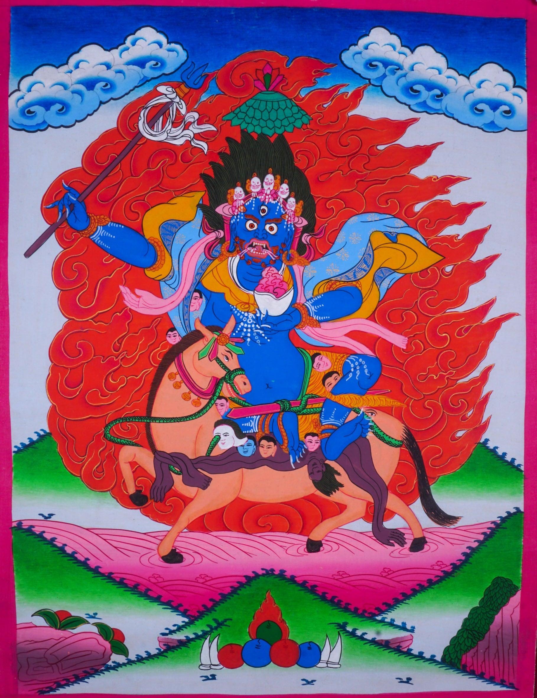 Protector deity - Palden Lhamo Thangka Painting