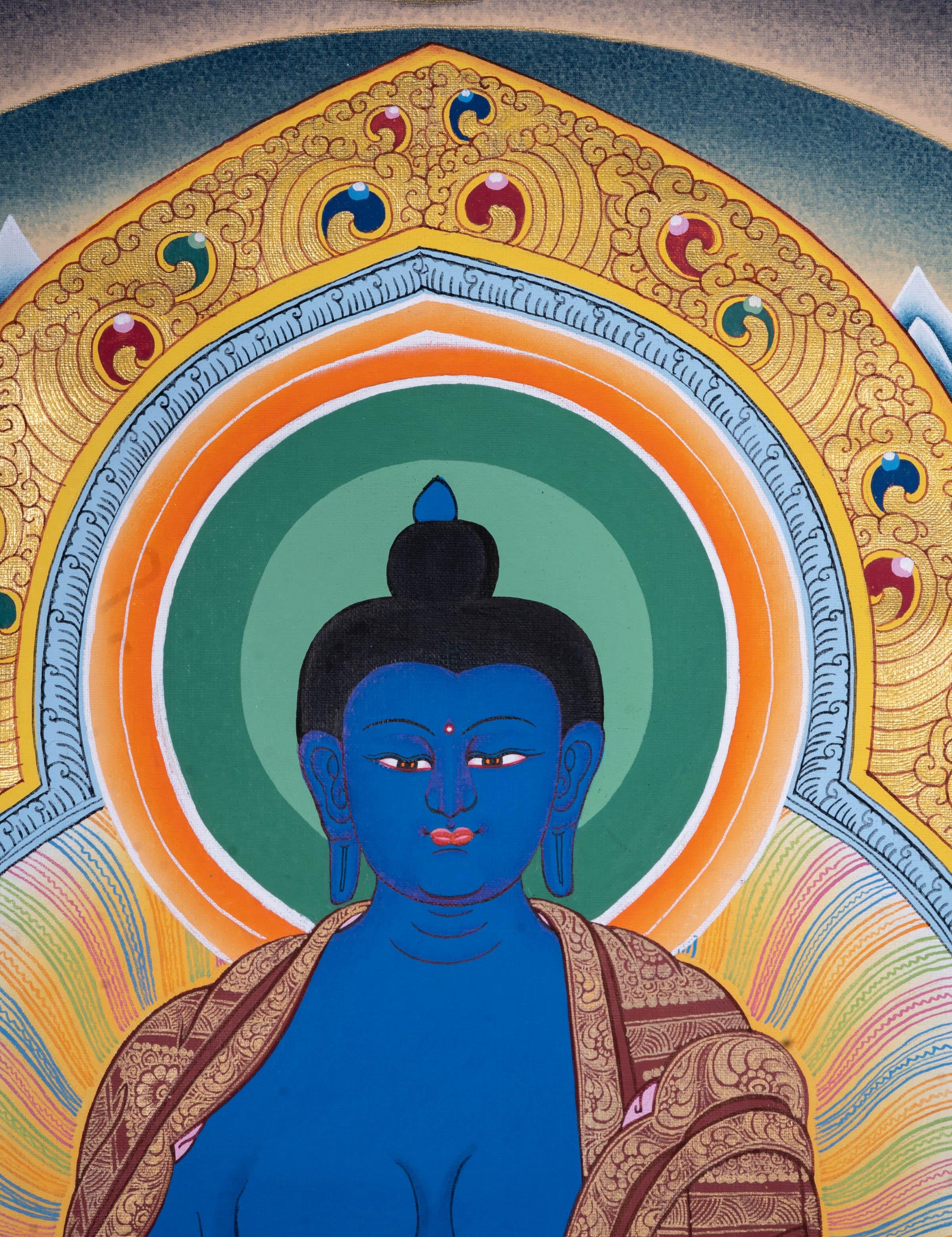 Medicine Buddha Thangka painting - Himalayas Shop