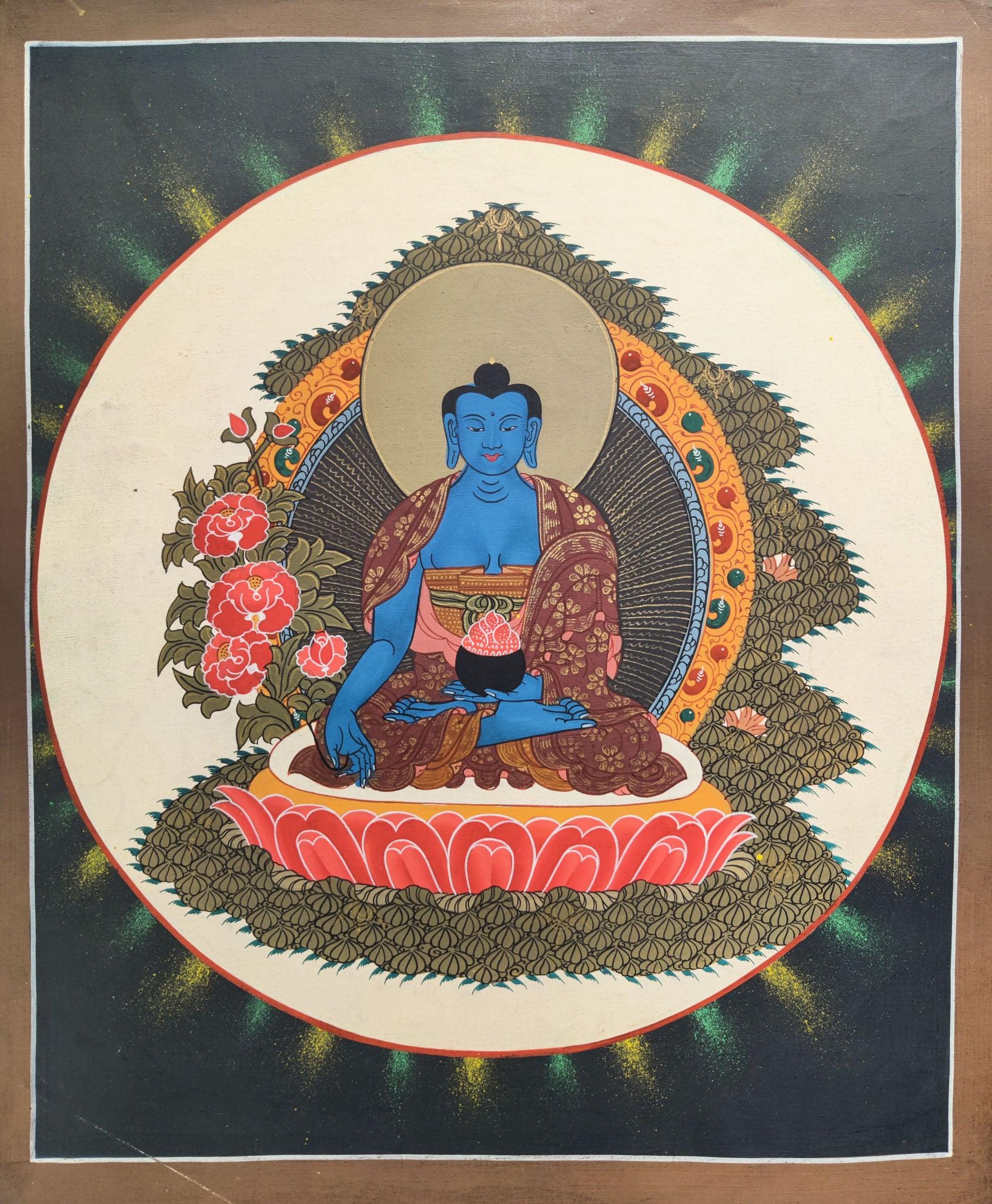 Paradise of Medicine Buddha Thangka