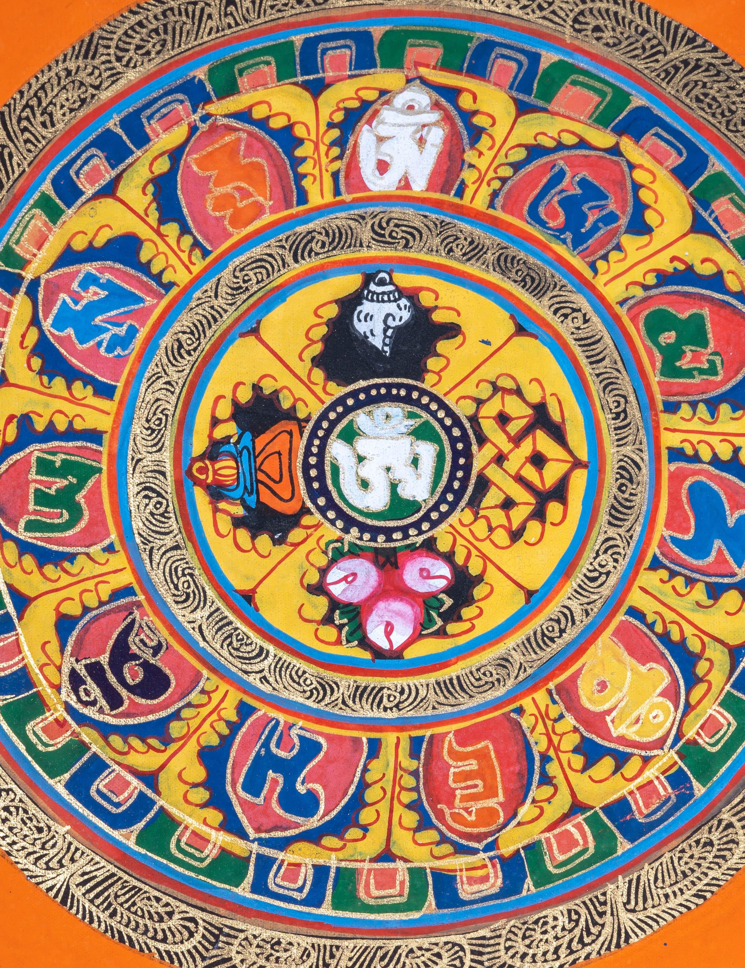 Mandala Art on Canvas - Thangka Painting - Himalayas Shop