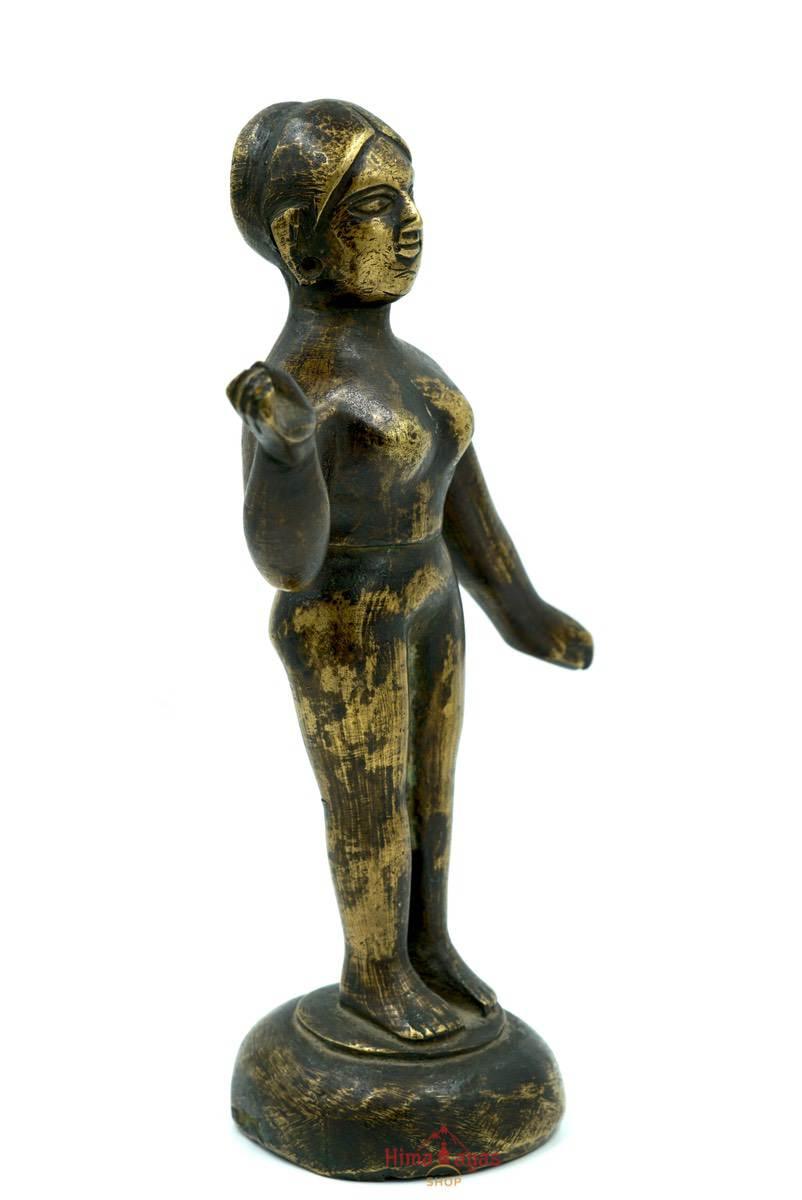 Vintage Bronze Statue of Standing Woman - Himalayas Shop