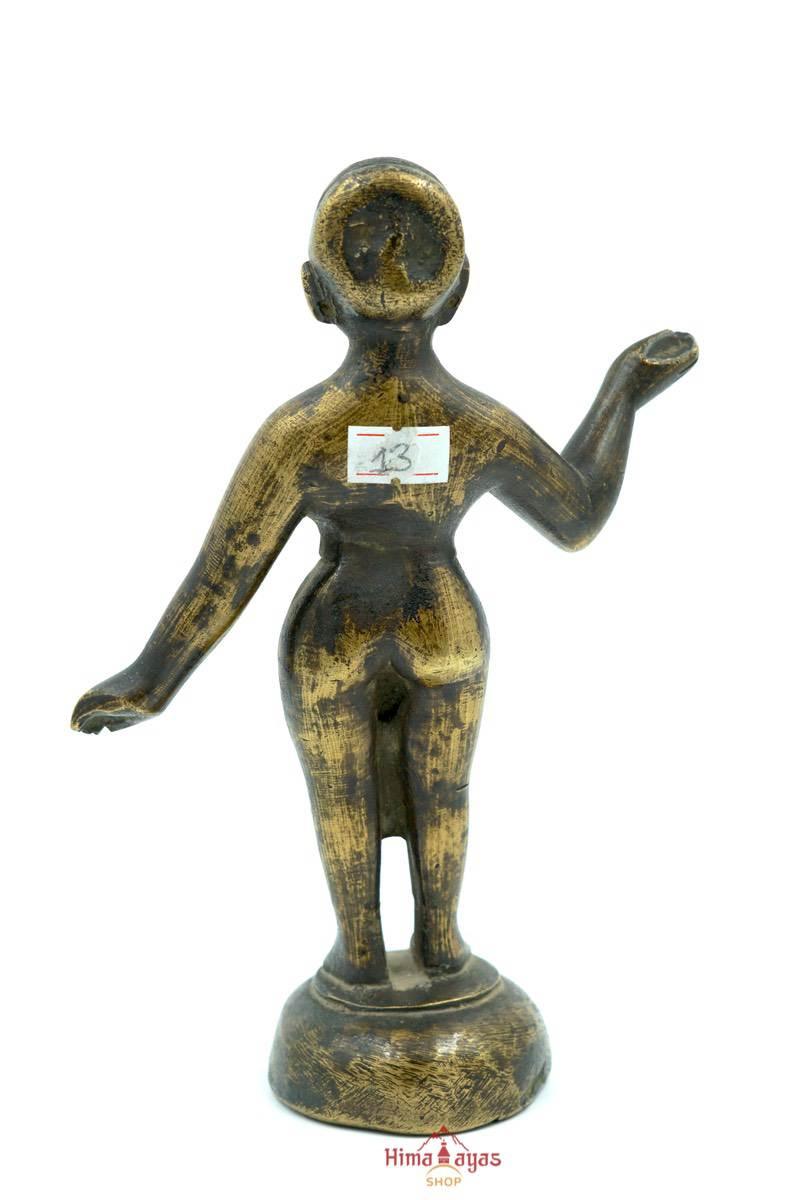 Vintage Bronze Statue of Standing Woman - Himalayas Shop