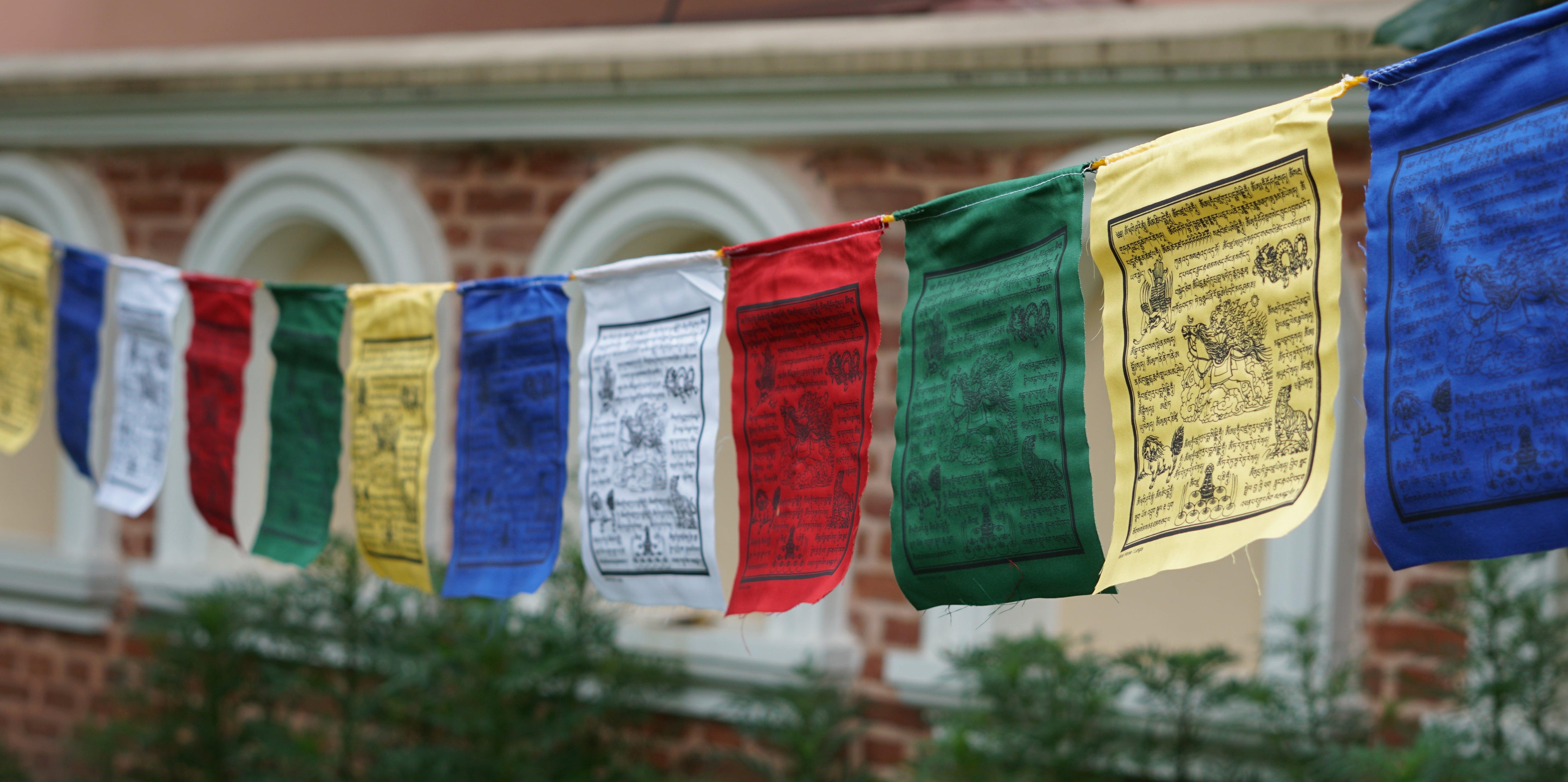 Wind horse prayer flag for removing negative energy