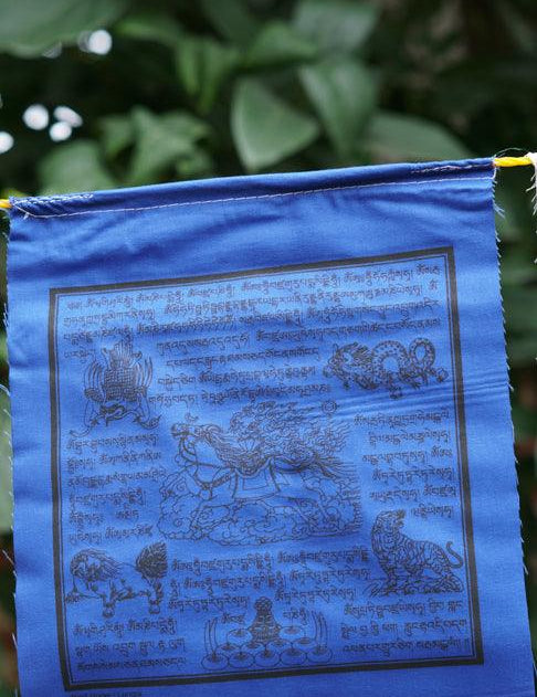 Blue Wind horse prayer flag