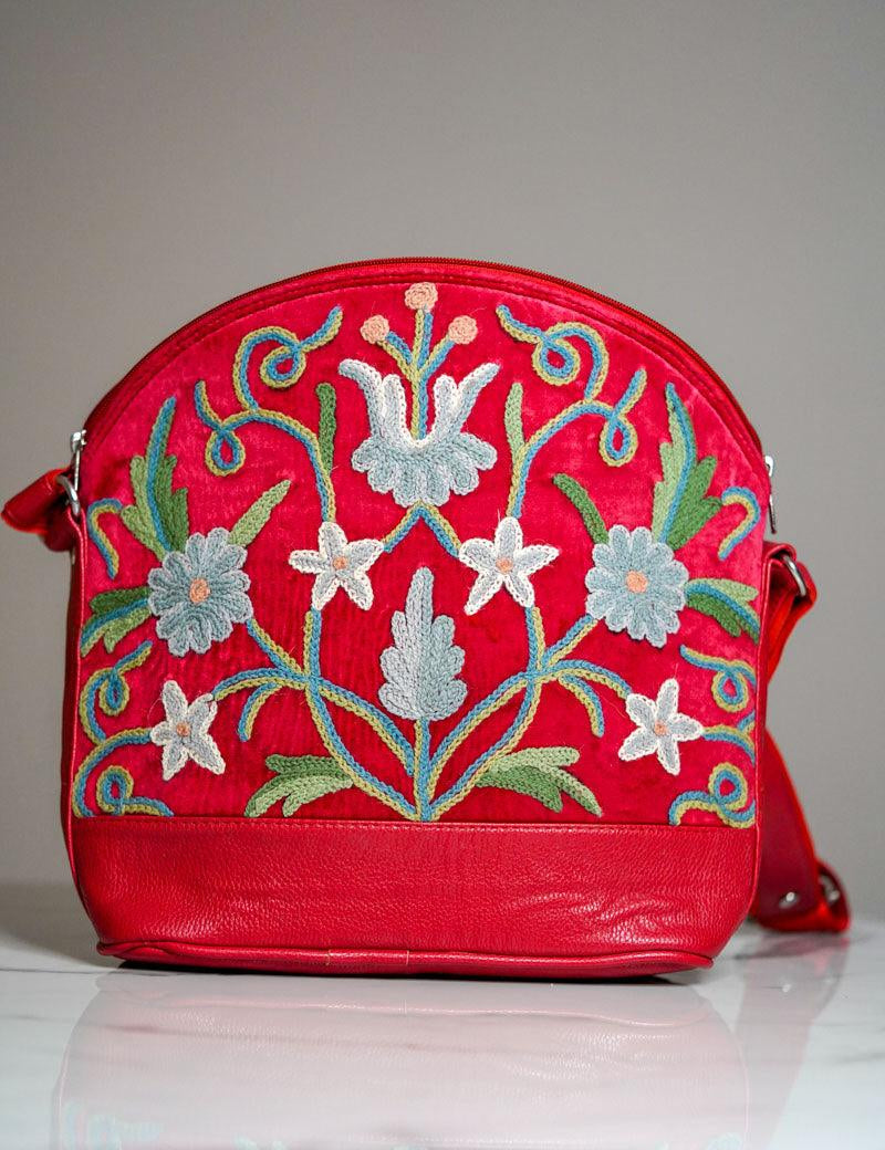 Floral Embroidery Hand Bag - Himalayas Shop