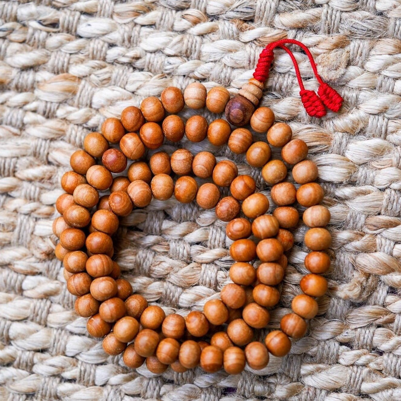 Sandalwood Japa Mala 108 beads traditional style hand knotted mala