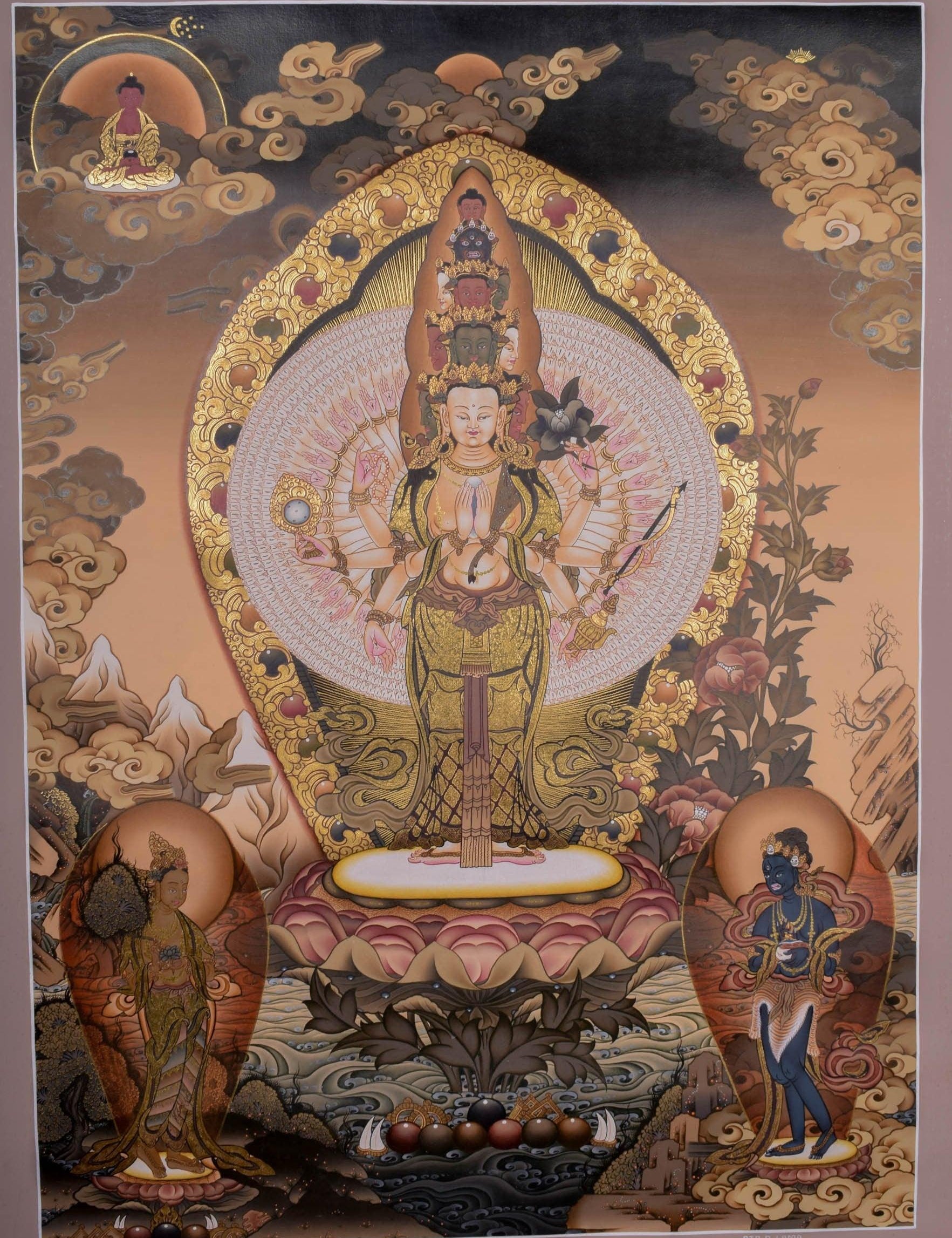 1000 Armed Avalokiteshvara Thangka Painting - Himalayas Shop