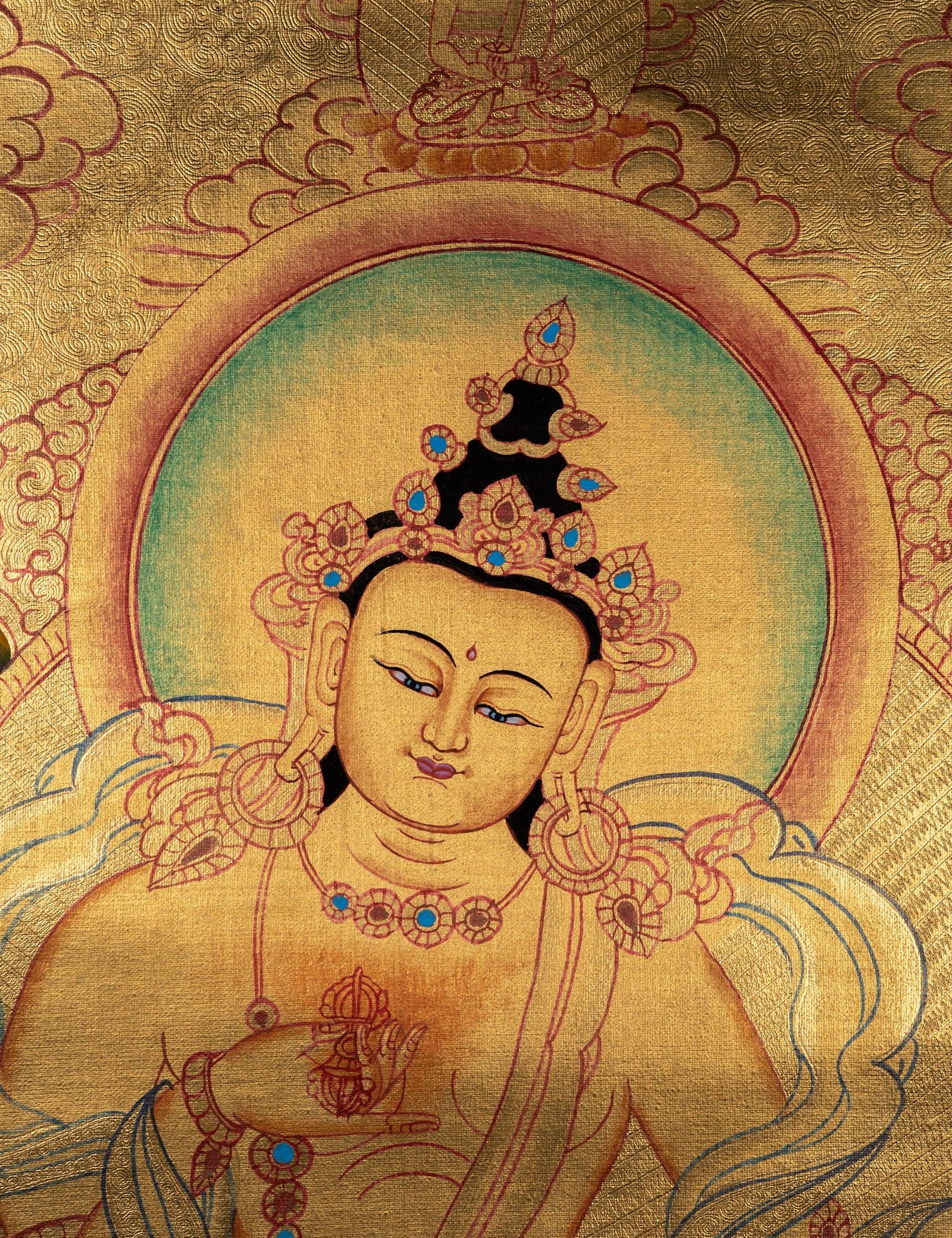 Vajrasattva Tibetan Thangka Art For Meditational Practice and Spiritual Gifts