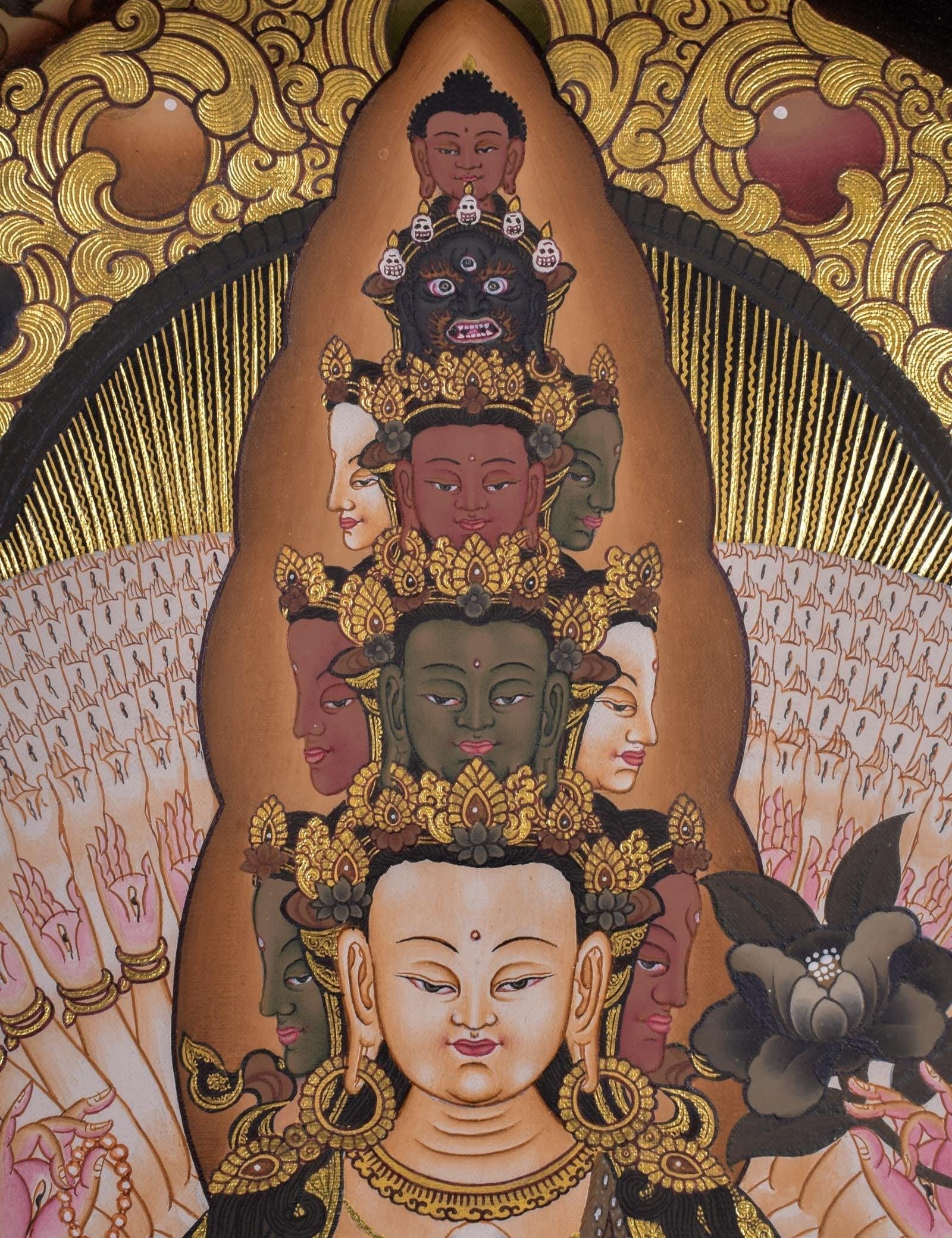 1000 Armed Avalokiteshvara Thangka Painting - Himalayas Shop