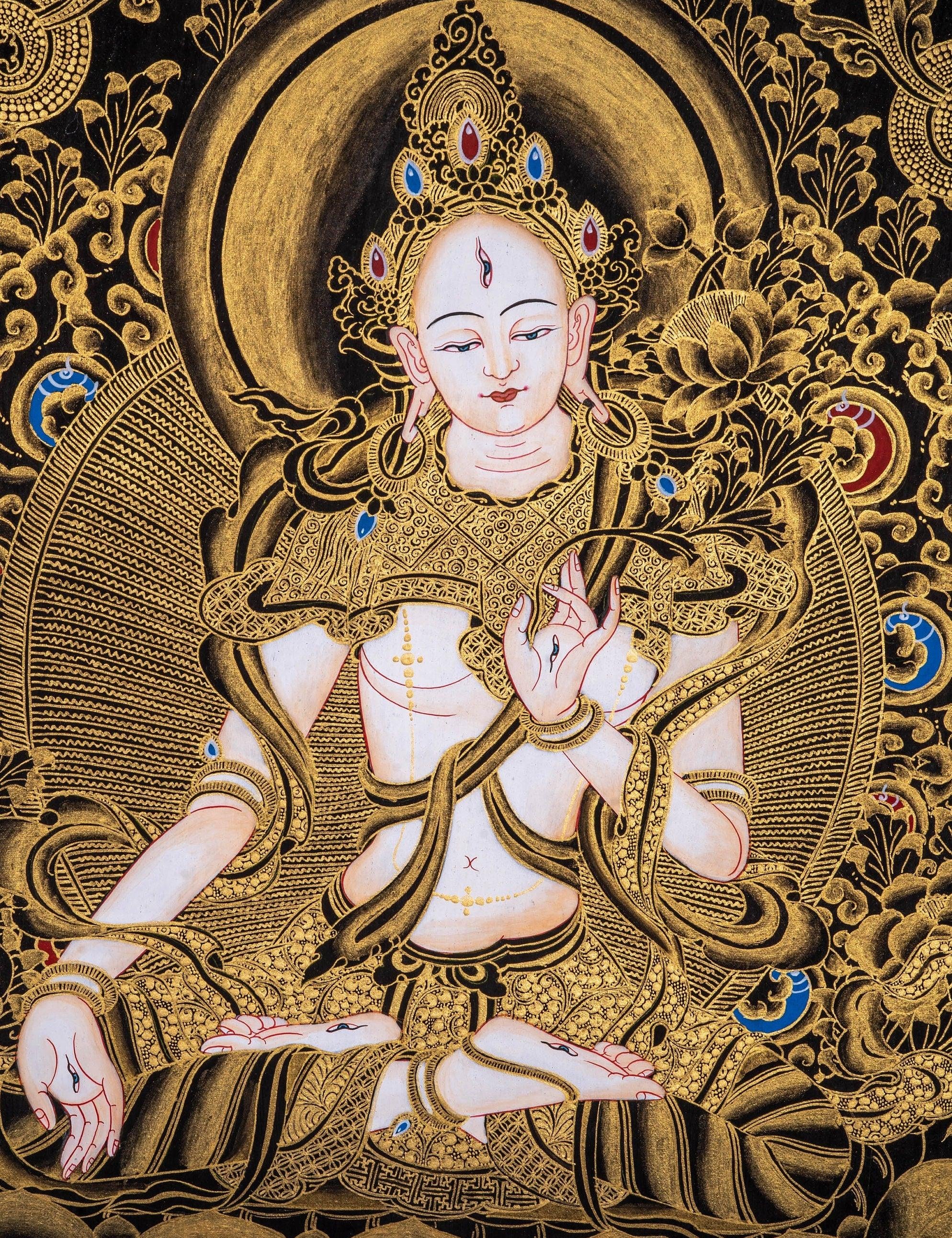 White Tara Thangka Painting Art from Nepal - Himalayas Shop