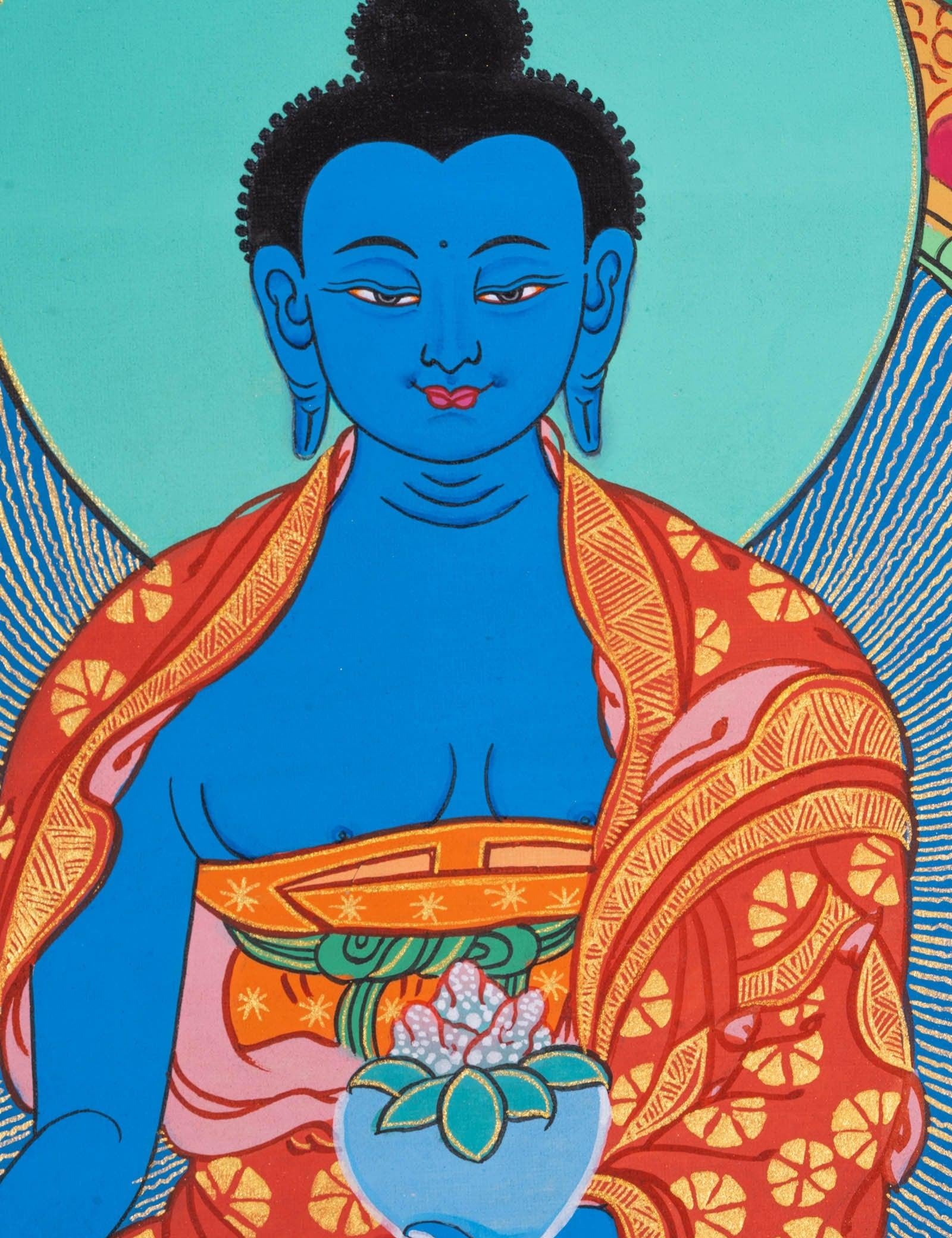 Medicine Buddha Thangka Painting - Himalayas Shop