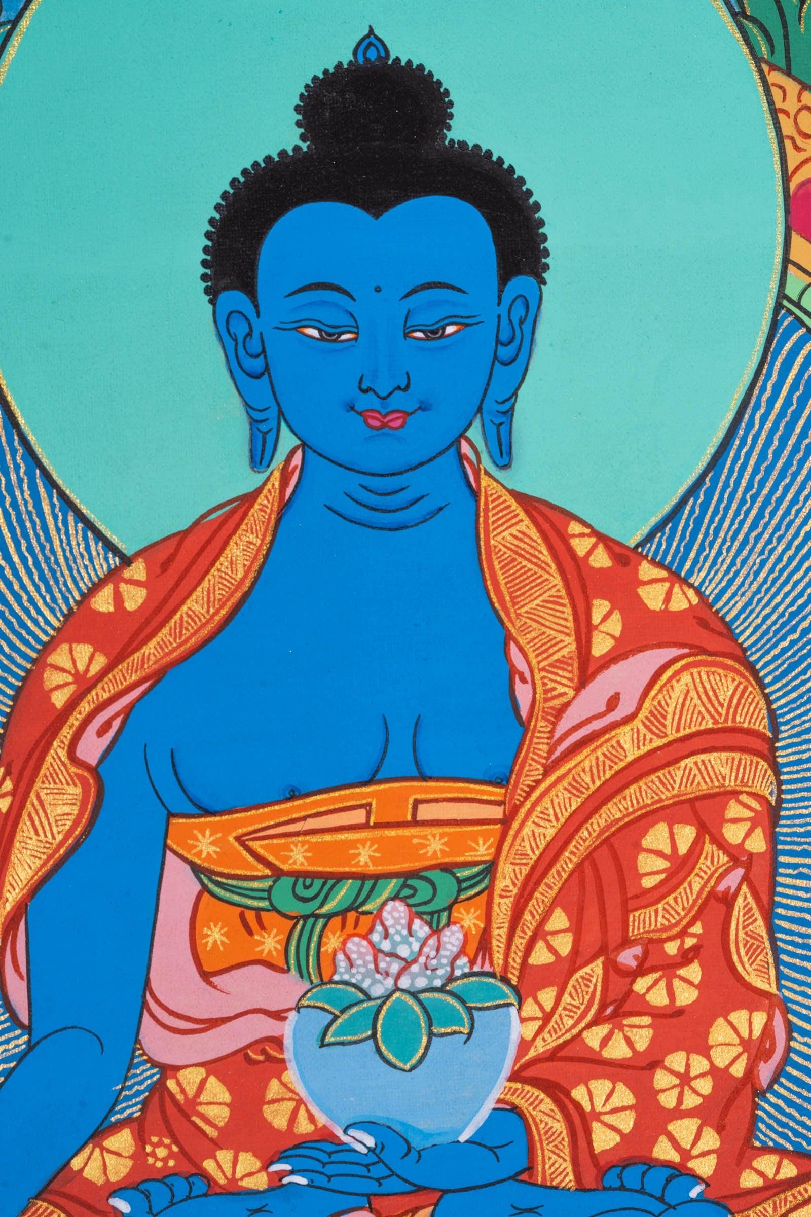 Medicine Buddha Thangka Painting - Himalayas Shop