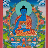 Medicine Buddha Thangka Painting - Himalayas Shop