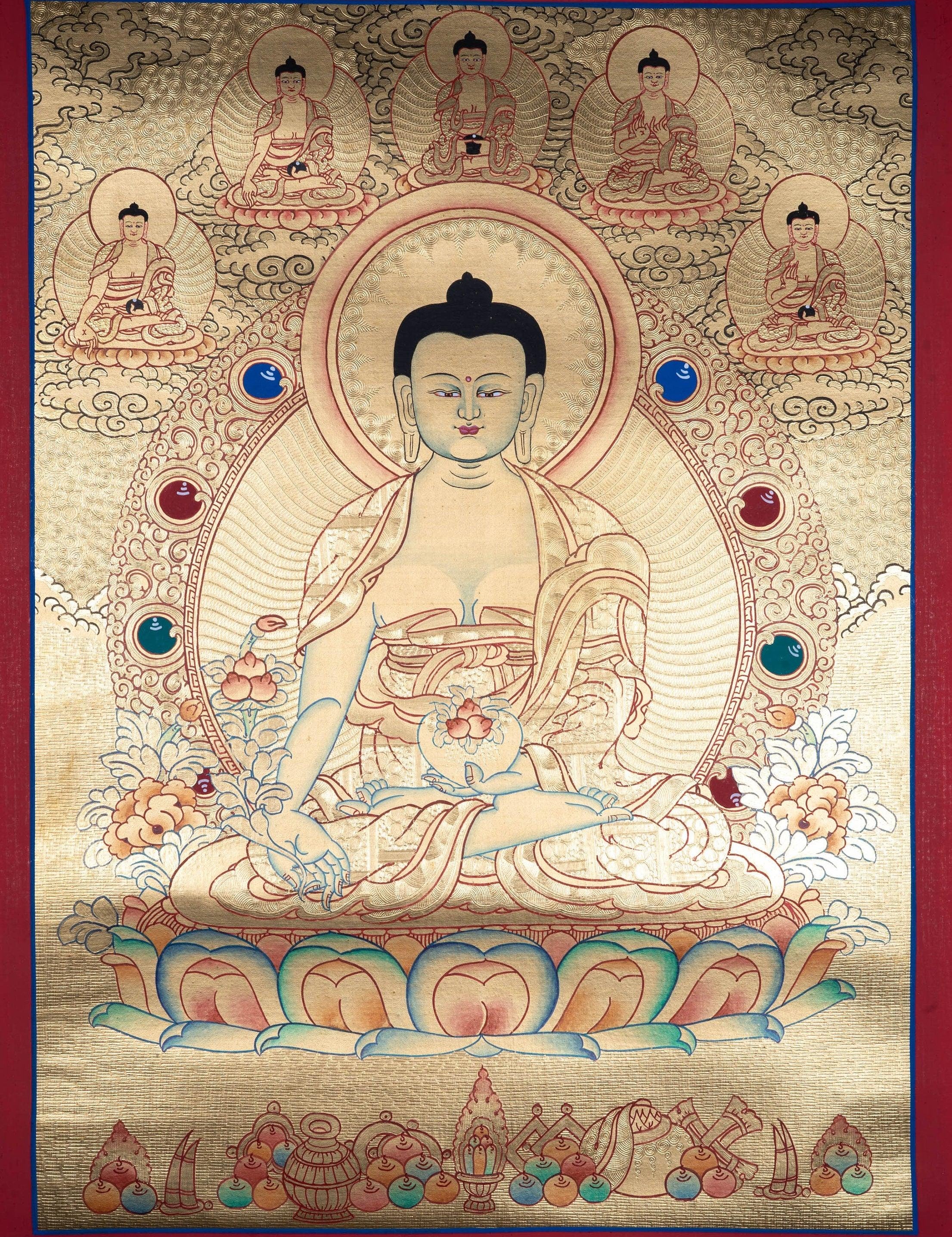 Medicine Buddha Lyap Thangka - Himalayas Shop