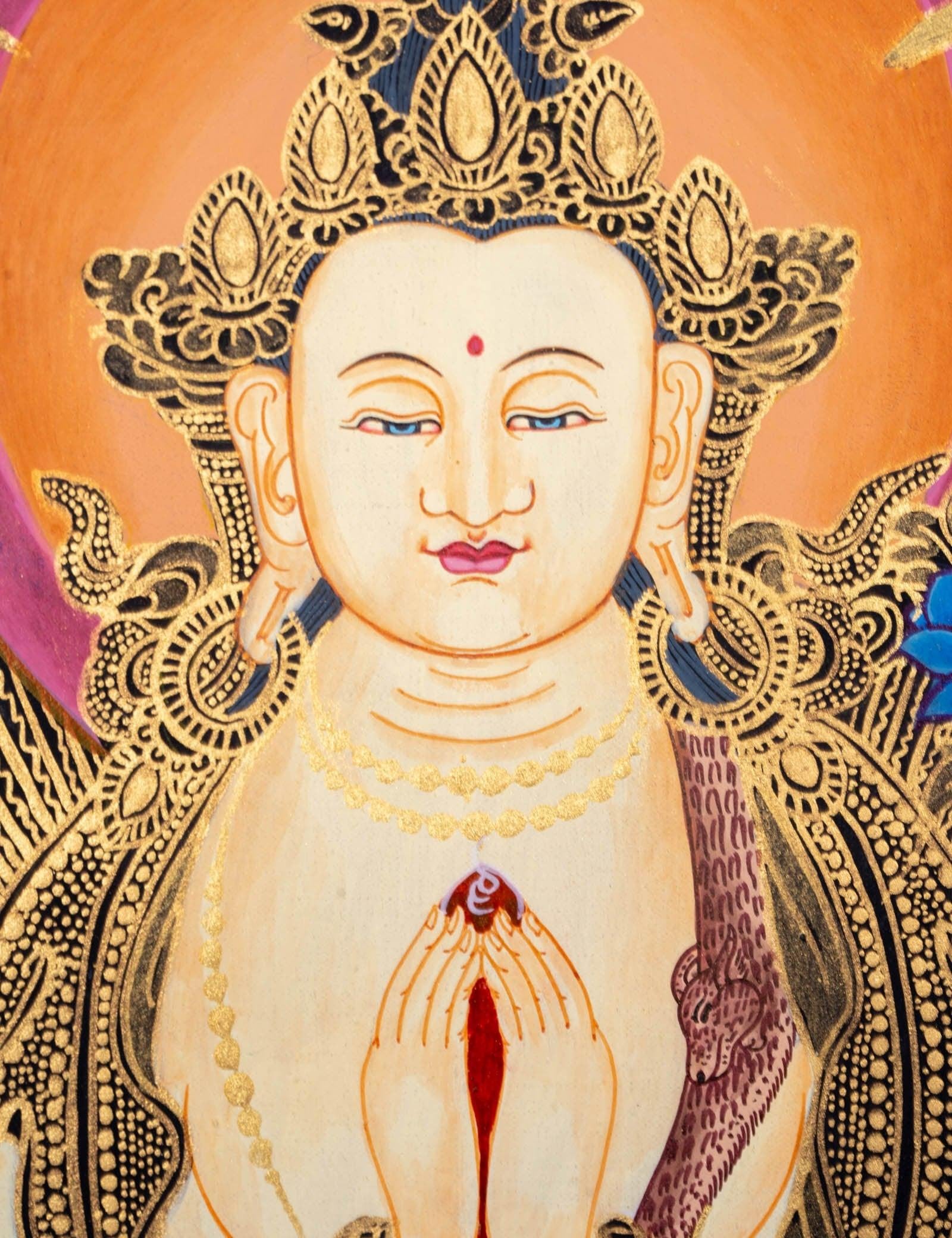 Thangka Art of Chengresi Boddhisattva - Himalayas Shop