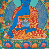 Medicine Buddha Thangka Painting - Himalayas Shop