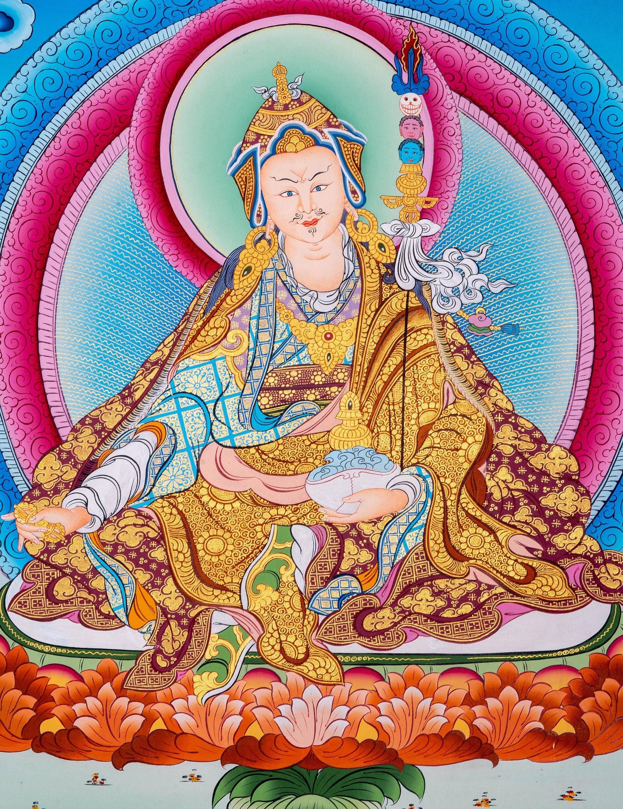 Guru Padmasambhava Thangka Art - Himalayas Shop