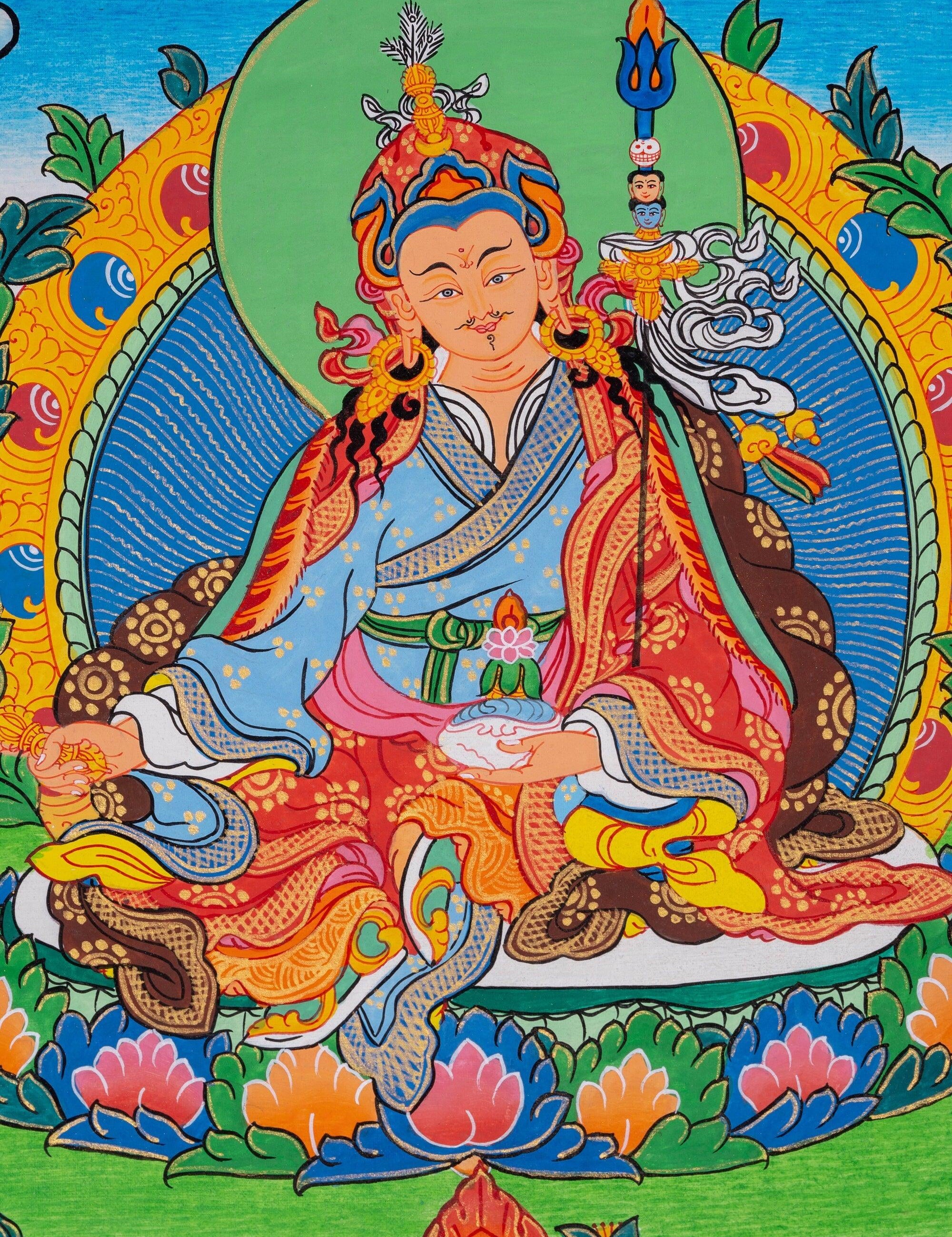 Guru Rinpoche Thangka Painting - Himalayas Shop