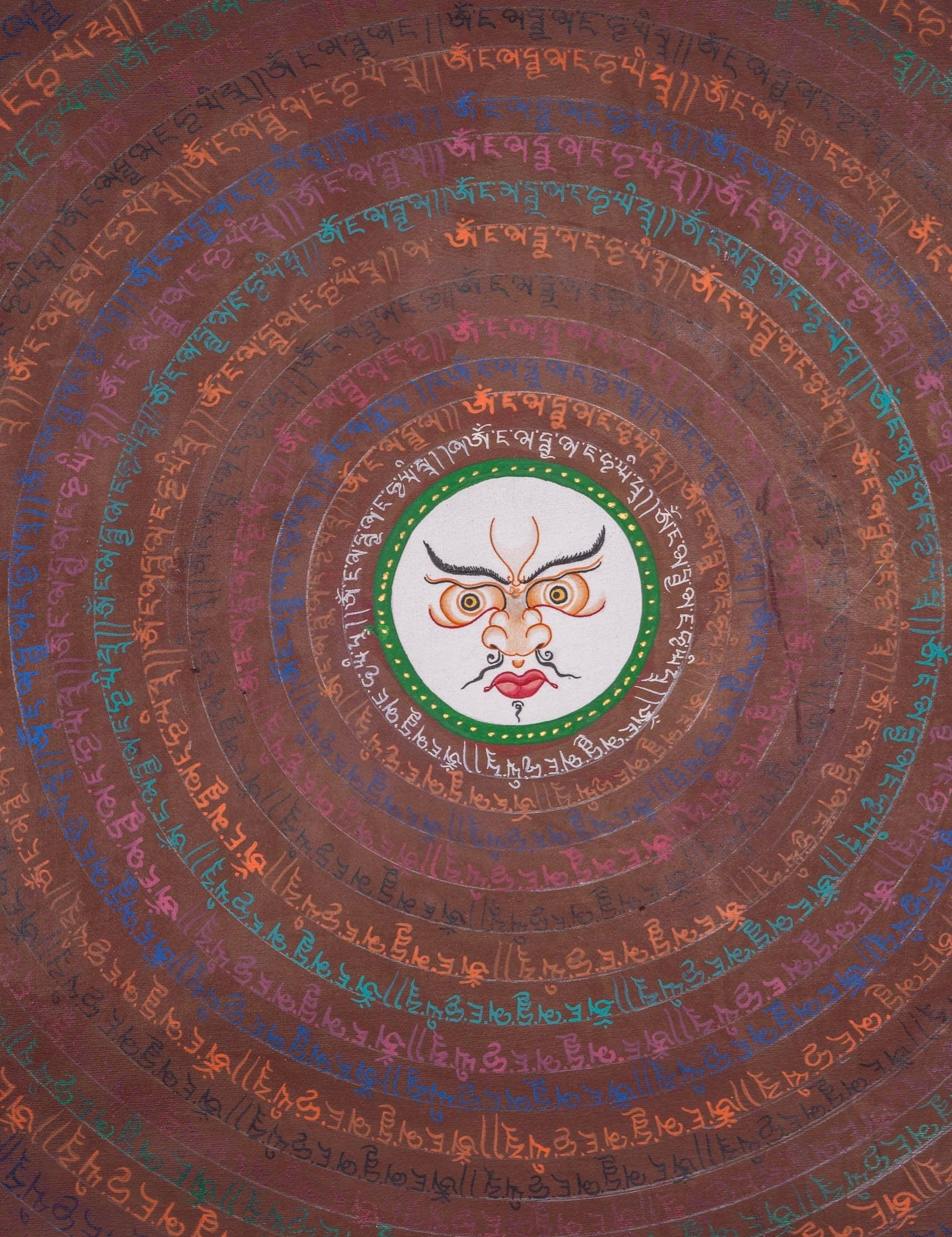 Buddha Eye Mantra Mandala Thangka Painting - Himalayas Shop