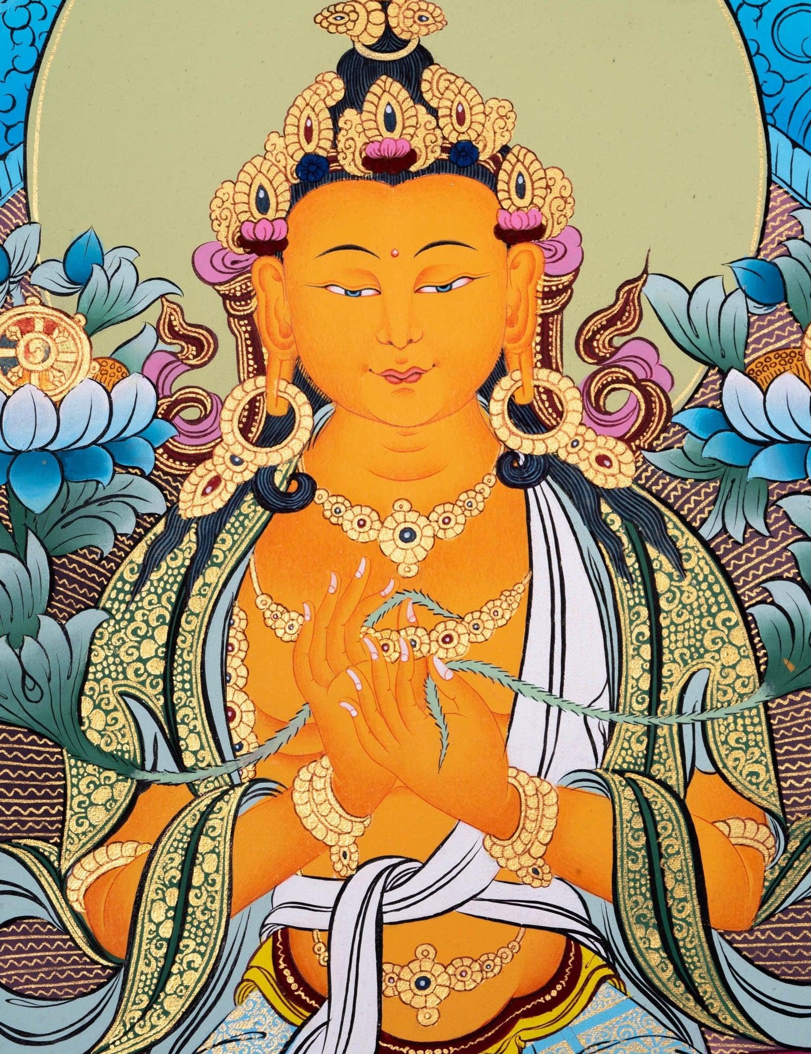 Maitreya Buddha Thangka Art - Himalayas Shop