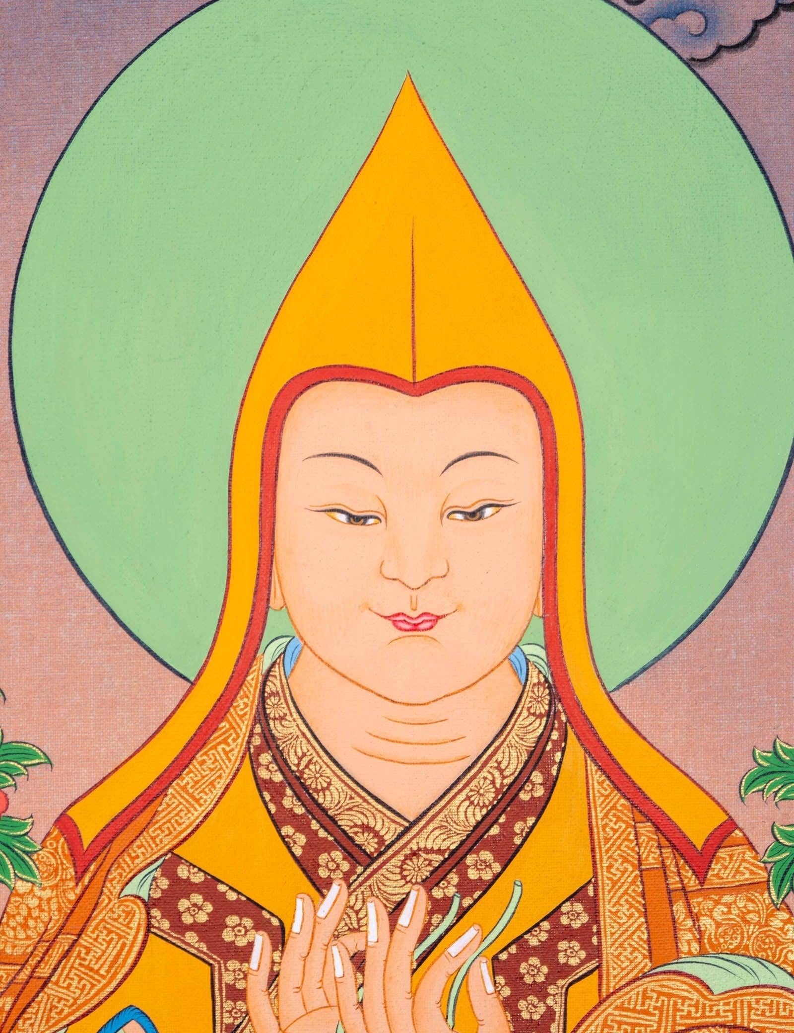 Thangka Painting of Je Tsongkapa