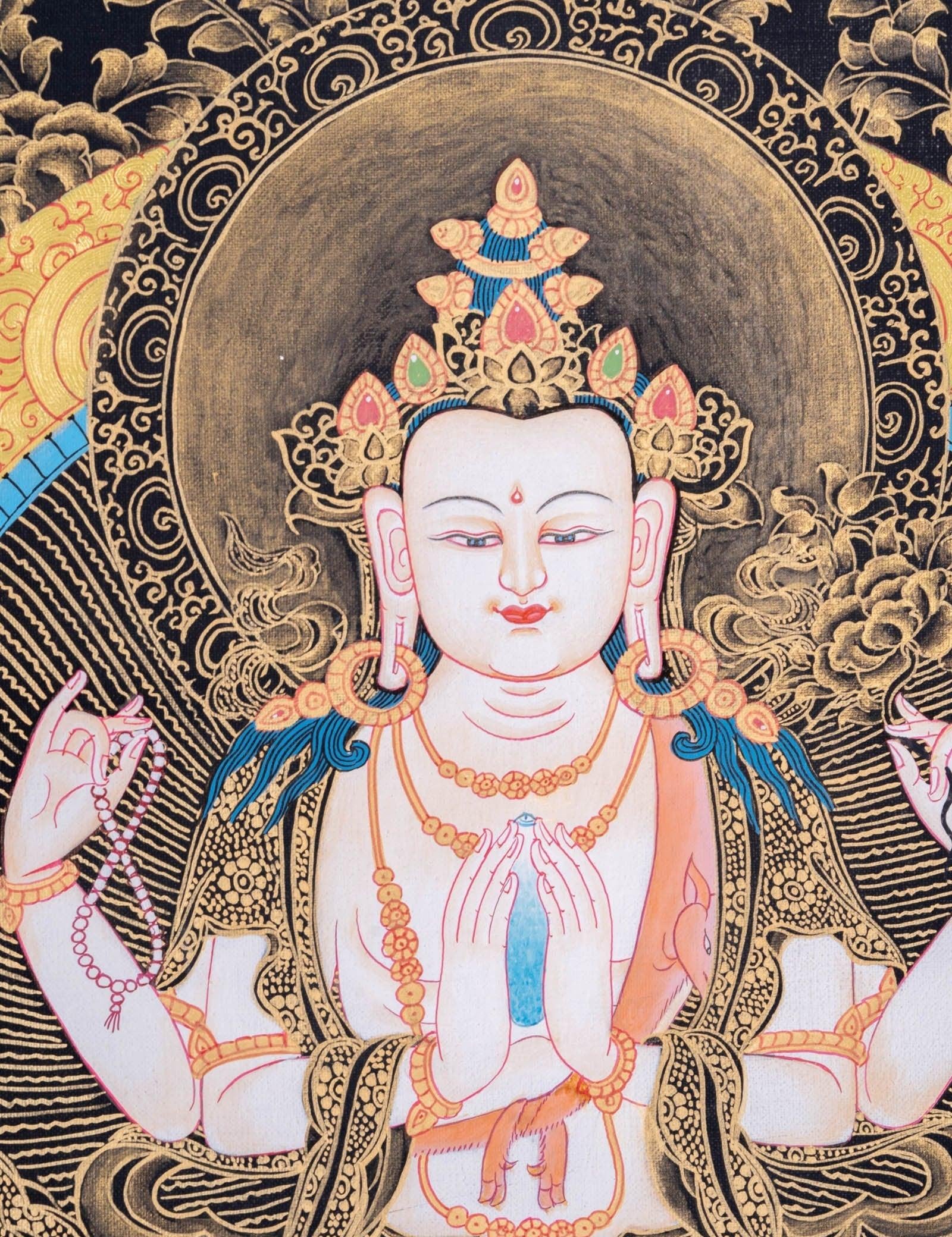 Thangka Painting of Chengresi Bodhisattva