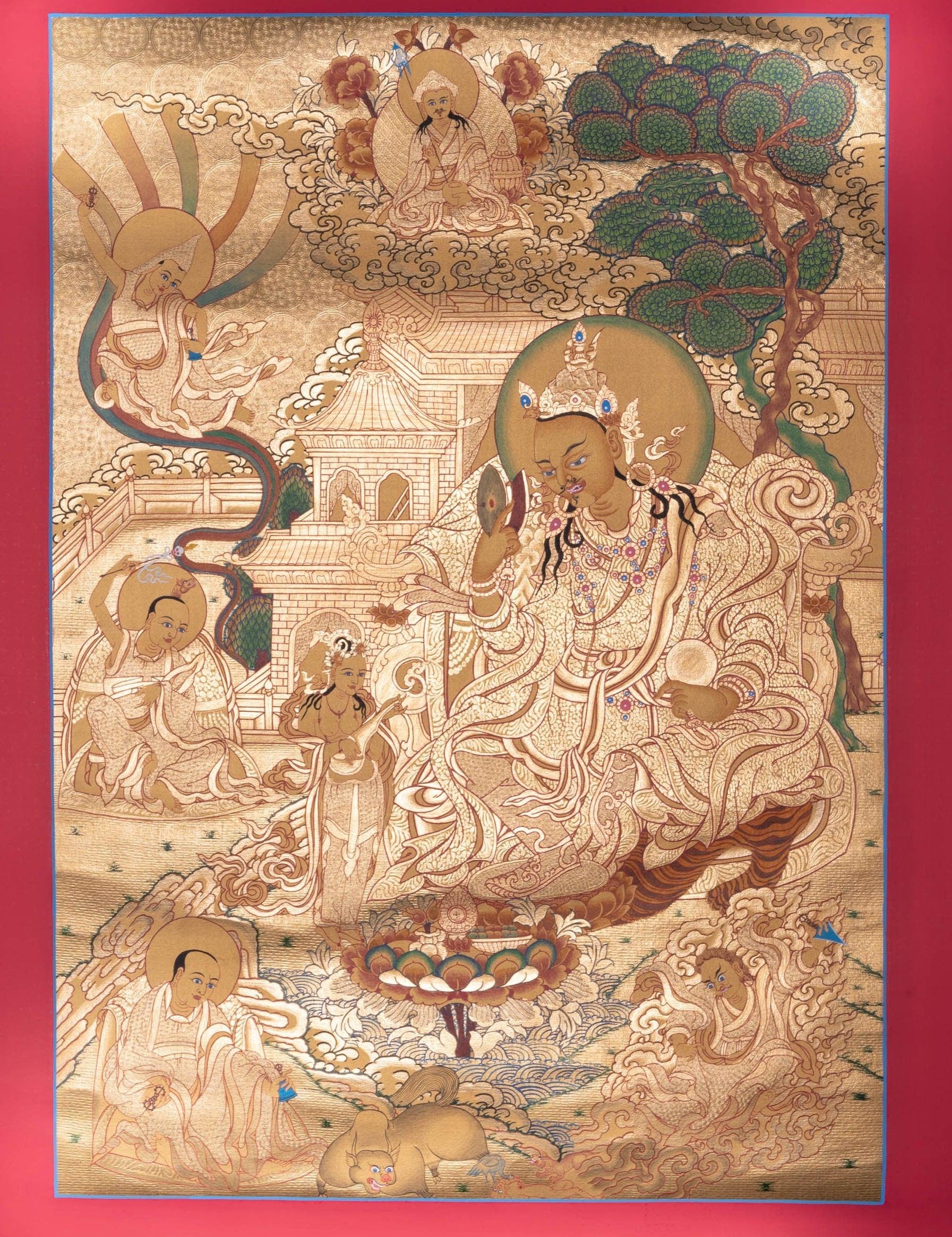 Guru Set Buddhist Painting - Thangka