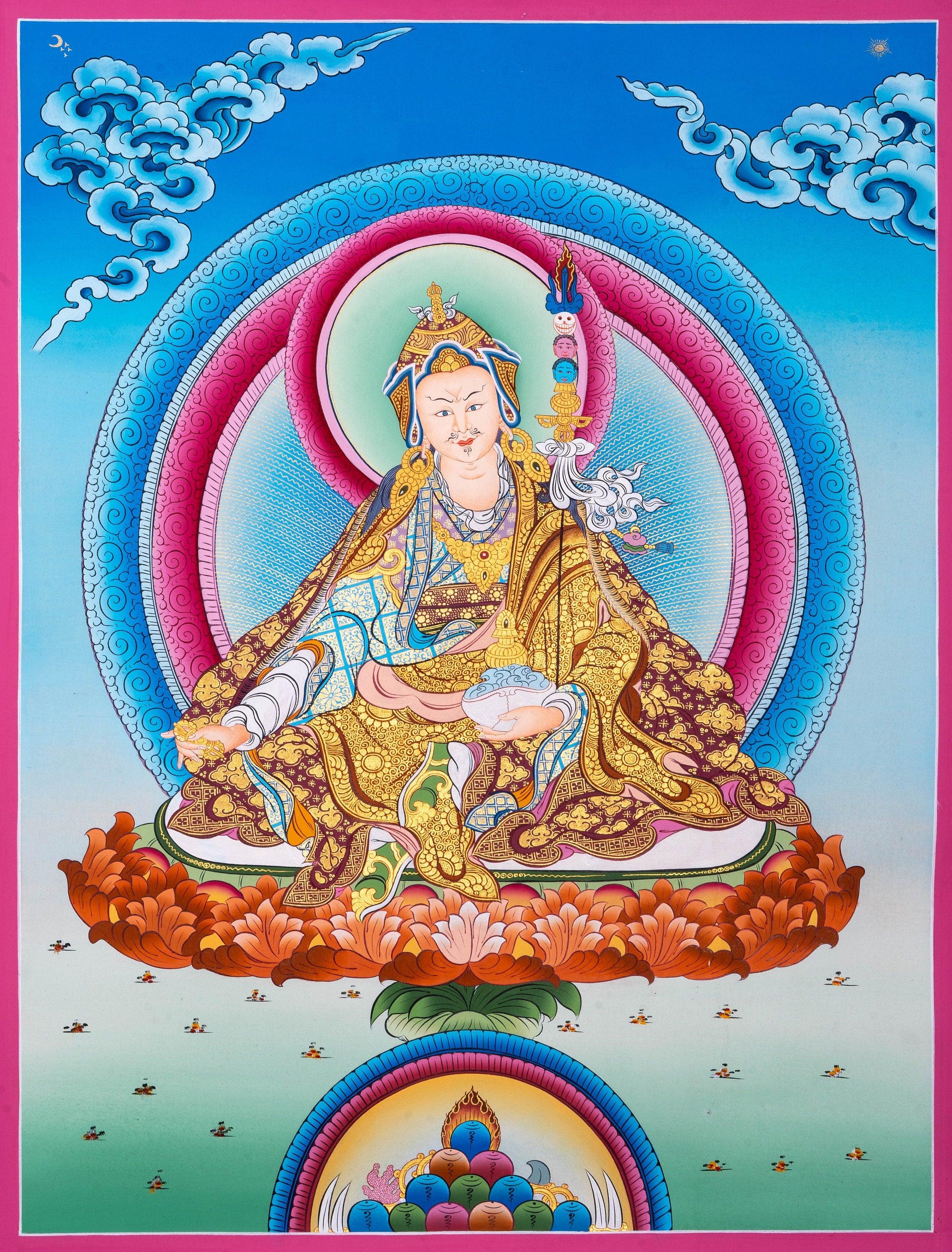 Guru Padmasambhava Thangka Art - Explore Now