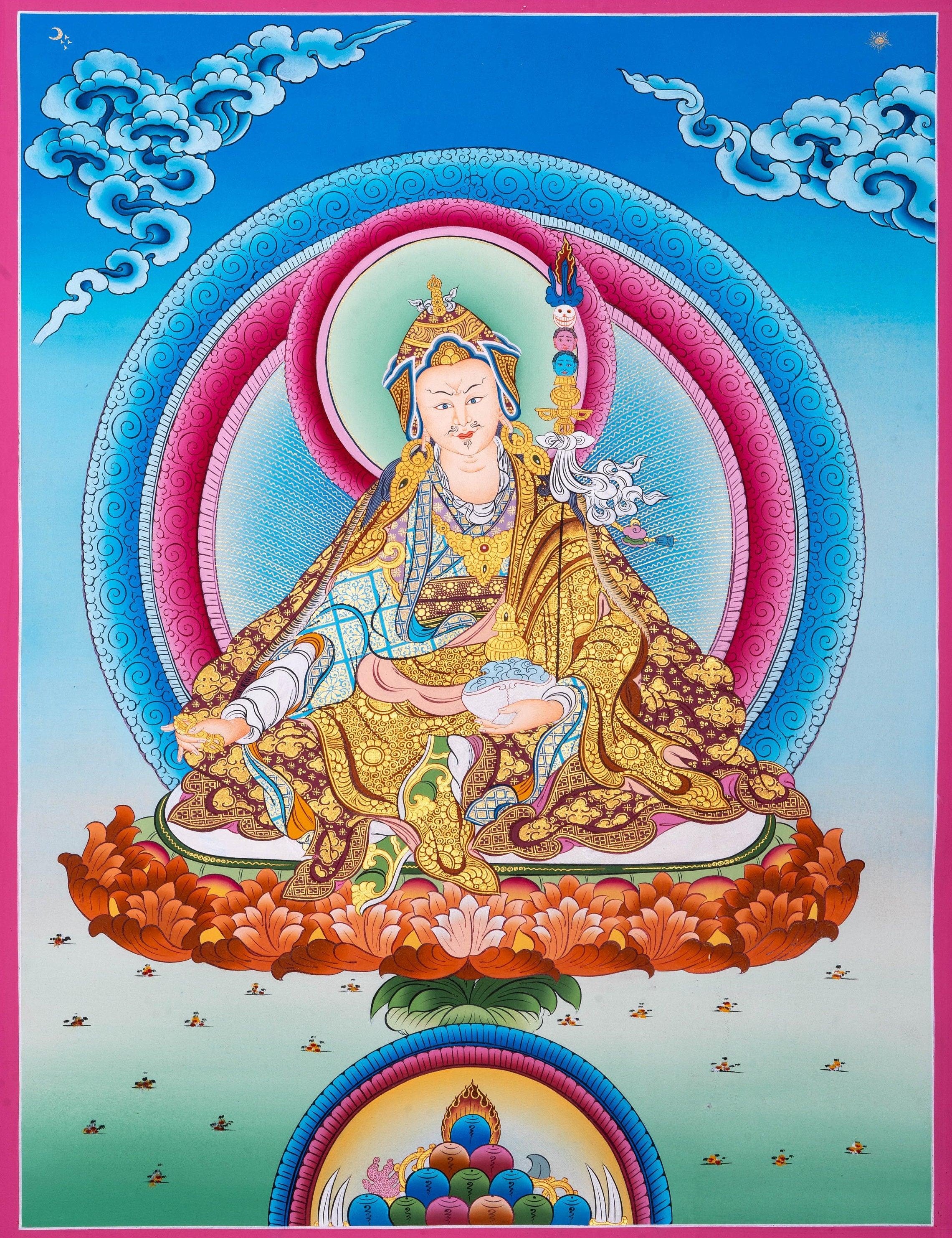 Guru Padmasambhava Thangka Art - Himalayas Shop