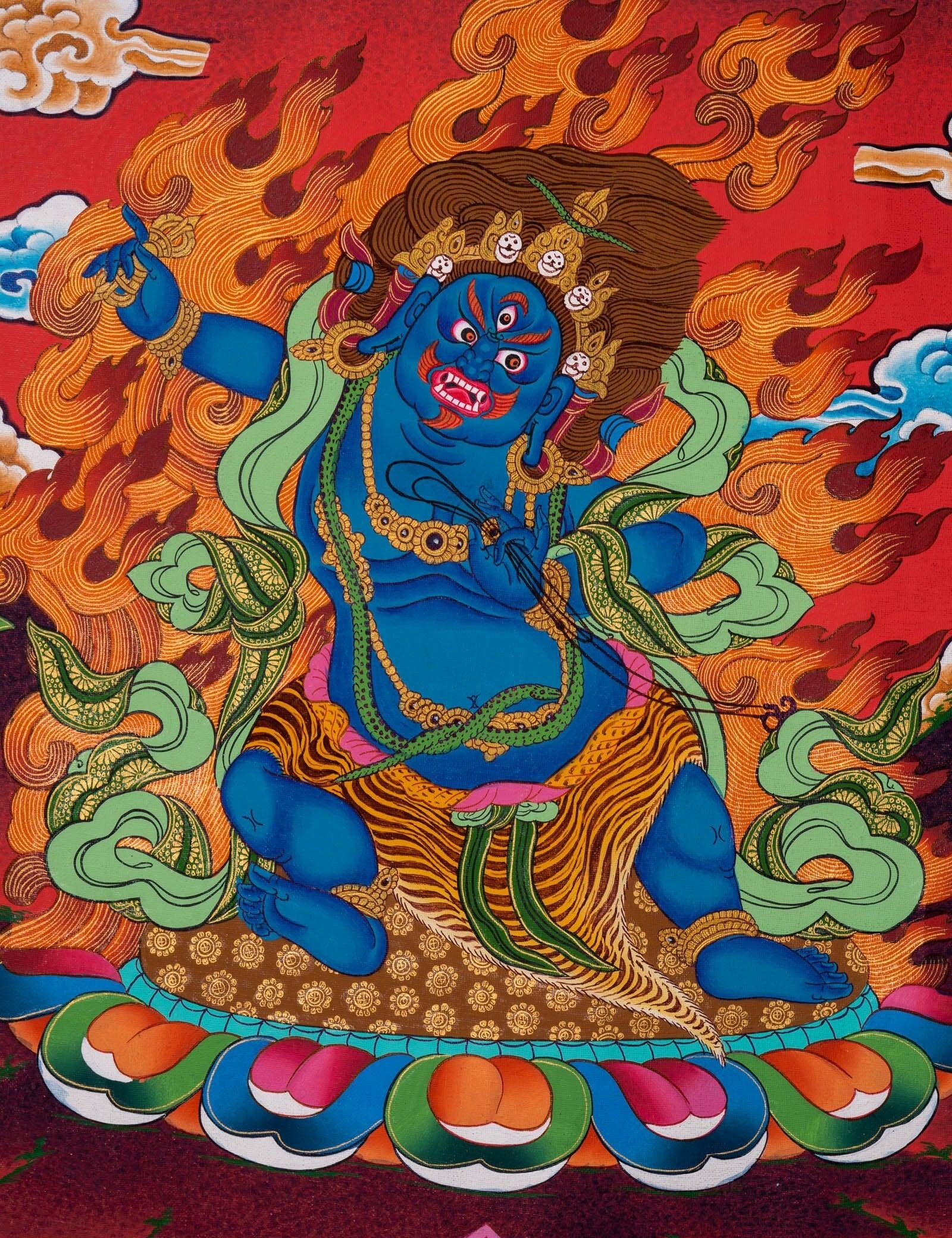 Three Great Bodhisattva Thangka Painting