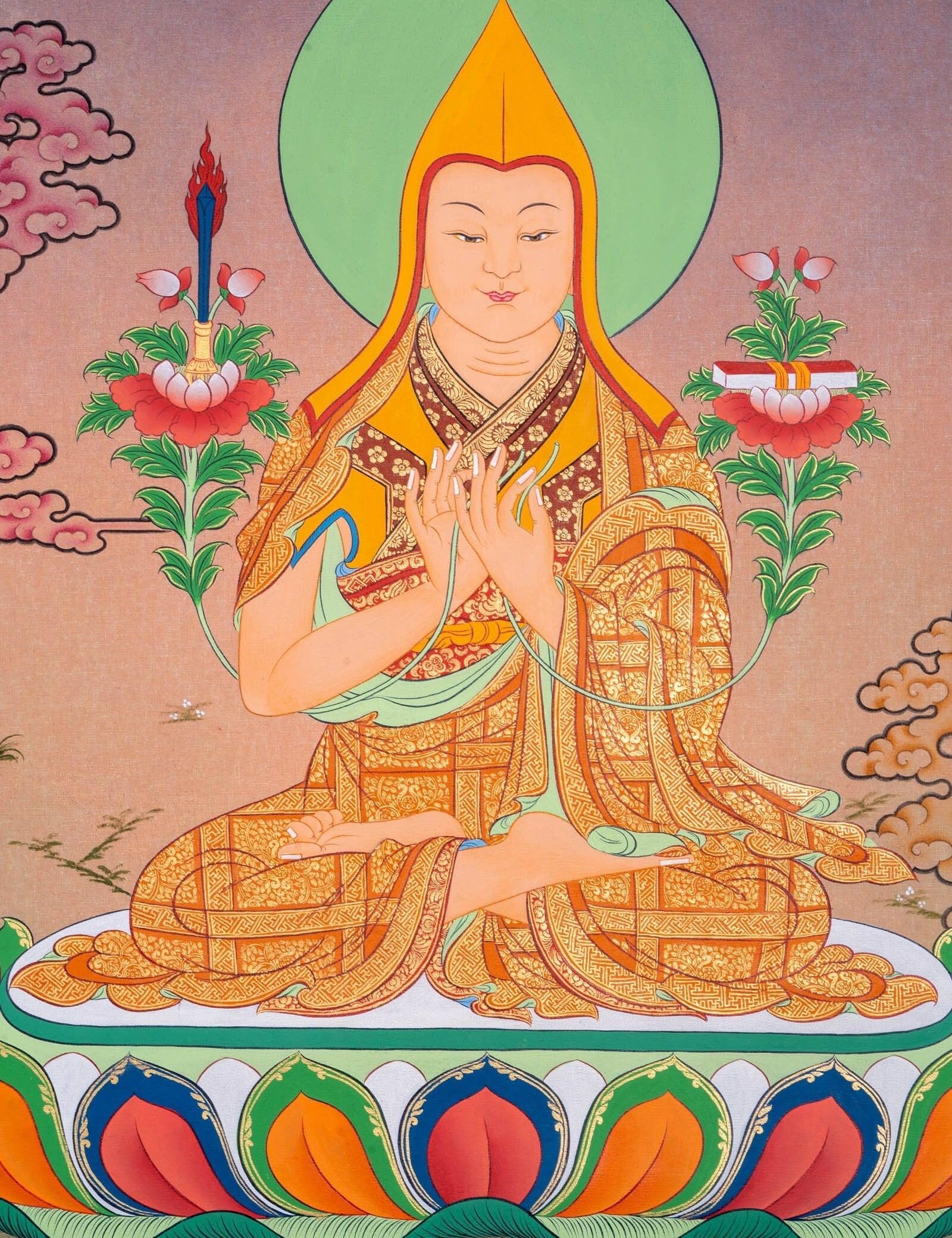 Thangka Painting of Je Tsongkapa