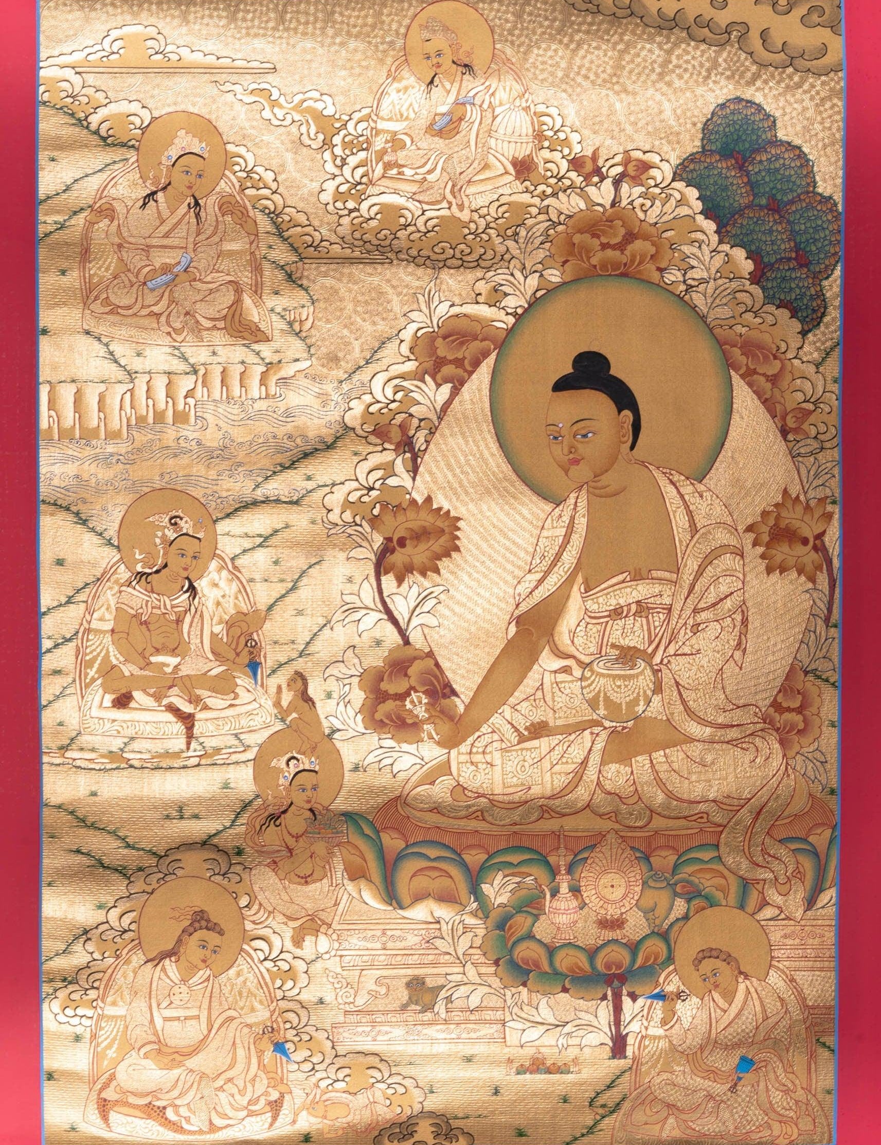 Guru Set Buddhist Painting - Thangka - Himalayas Shop