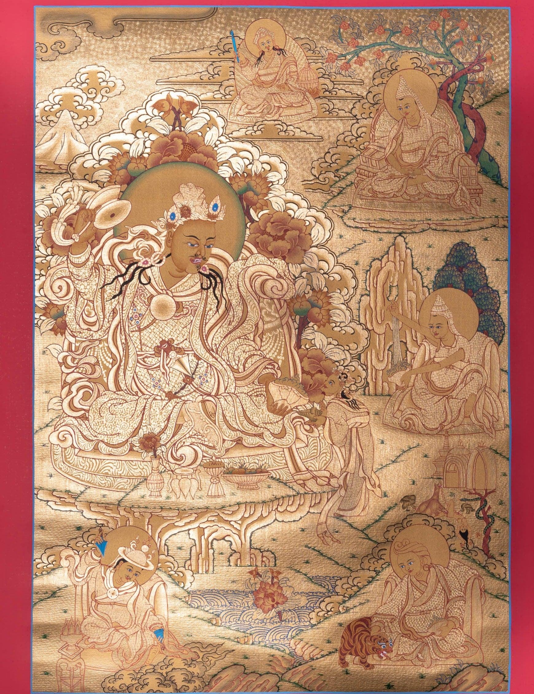 Guru Set Buddhist Painting - Thangka - Himalayas Shop